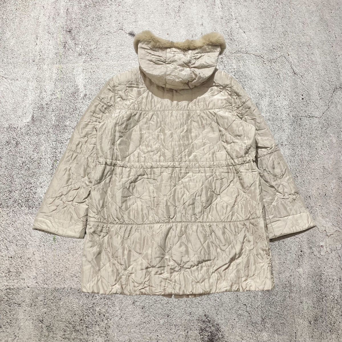 Balmain Balmain Paris Monogram Quilted Fur Long Jacket Beige Luxury Size US XL / EU 56 / 4 - 14 Thumbnail