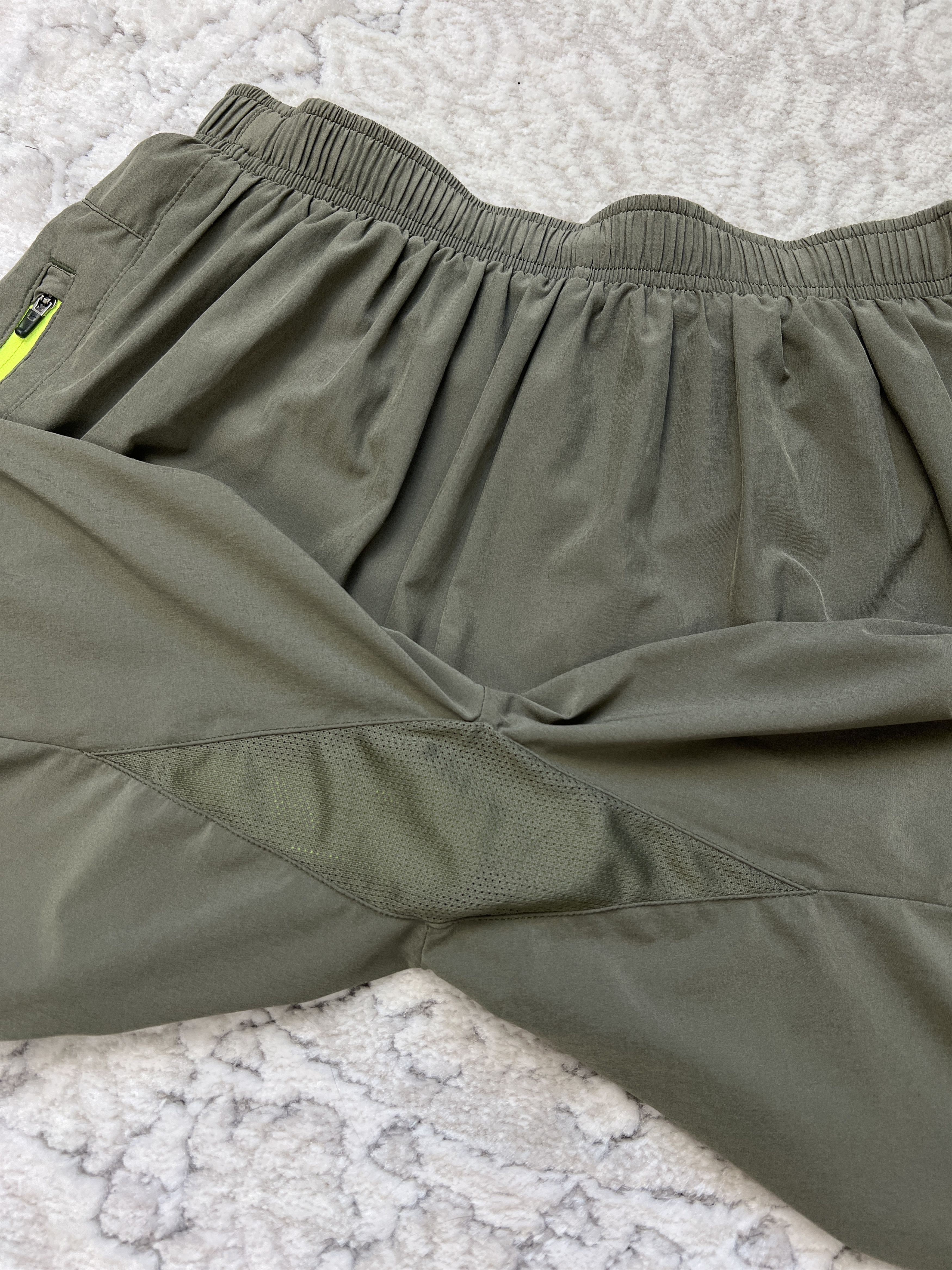 Nike Nike Dri-FIT 2-in-1 Running Training Shorts Sequoia Volt Size US 32 / EU 48 - 6 Thumbnail