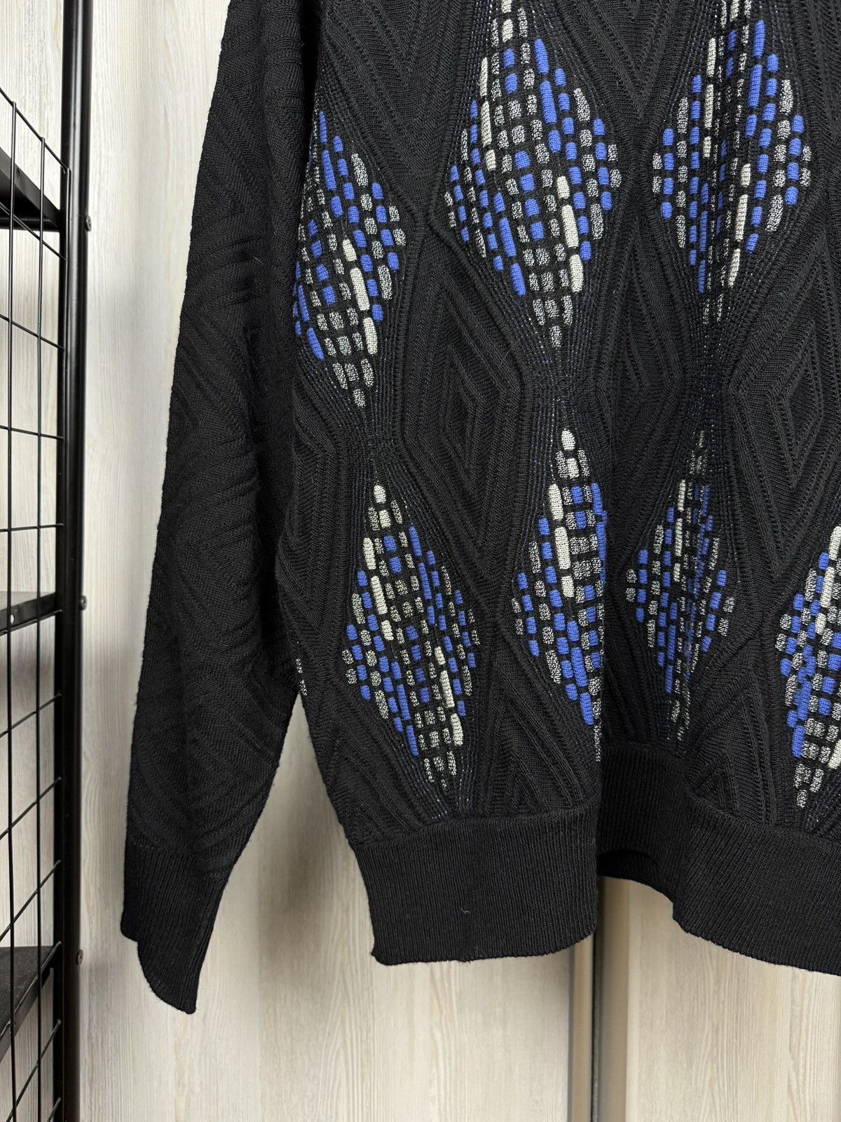 Carlo Colucci Carlo Colucci black cable knitted wool sweater size 54 Size US L / EU 52-54 / 3 - 4 Thumbnail