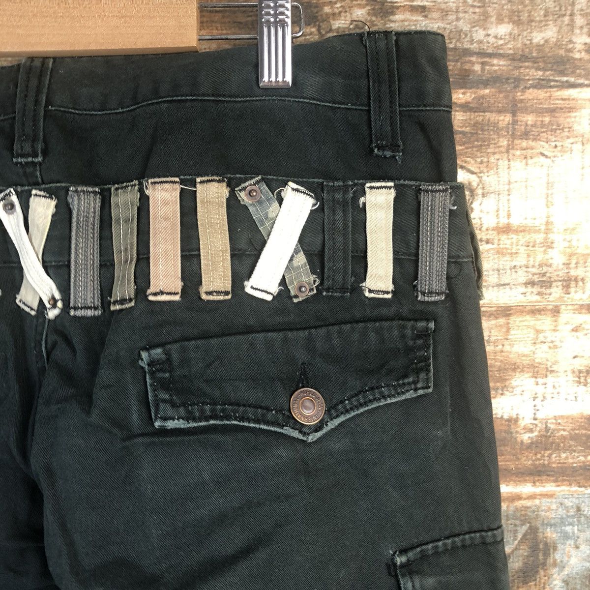 Japanese Brand DL Dominate seditonaries Black Cargo Multipocket Pants #C286 Size US 33 - 16 Thumbnail
