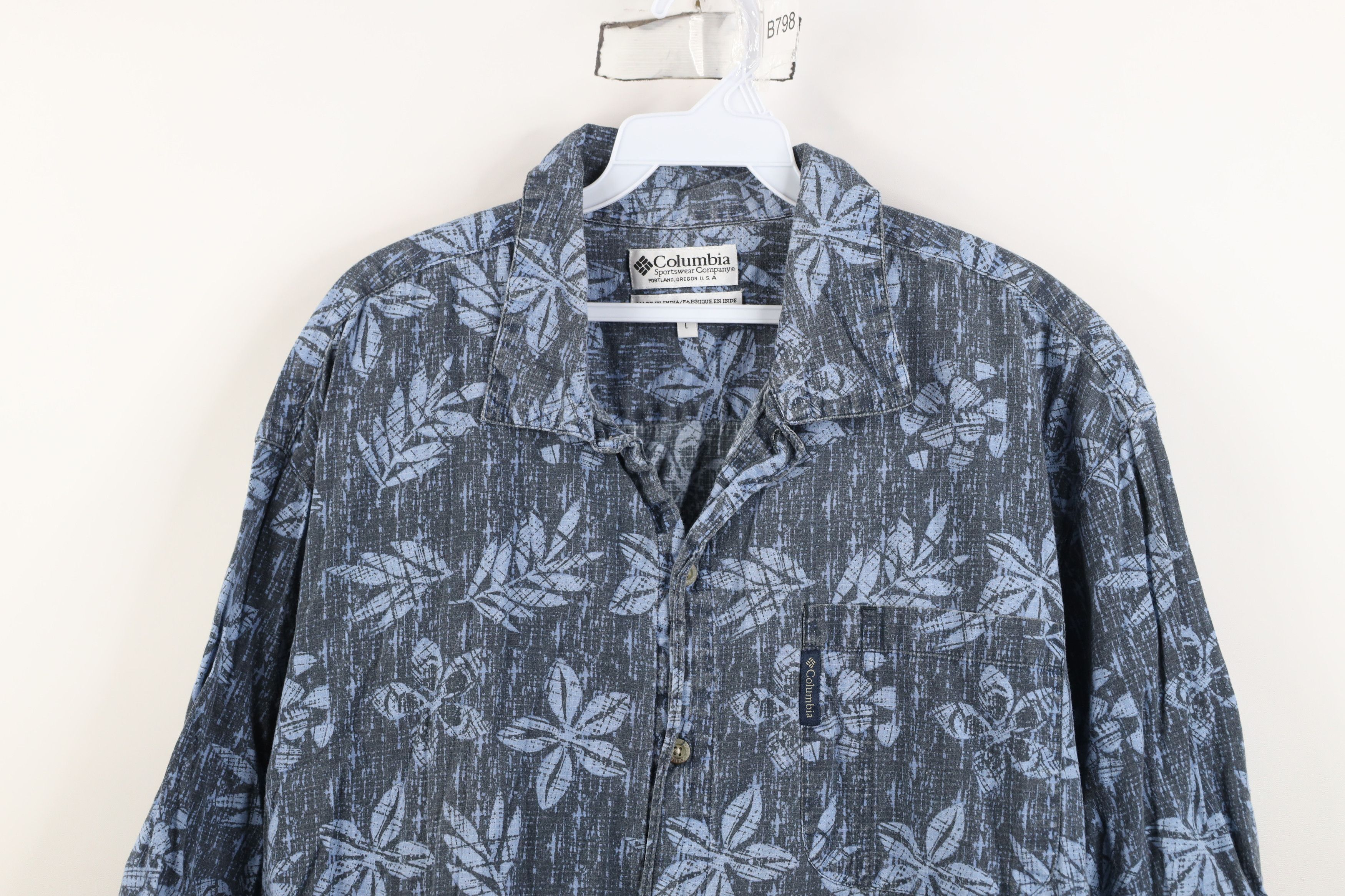 Columbia Vintage 90s Columbia Flower Hawaiian Collared Button Shirt Size US L / EU 52-54 / 3 - 2 Thumbnail