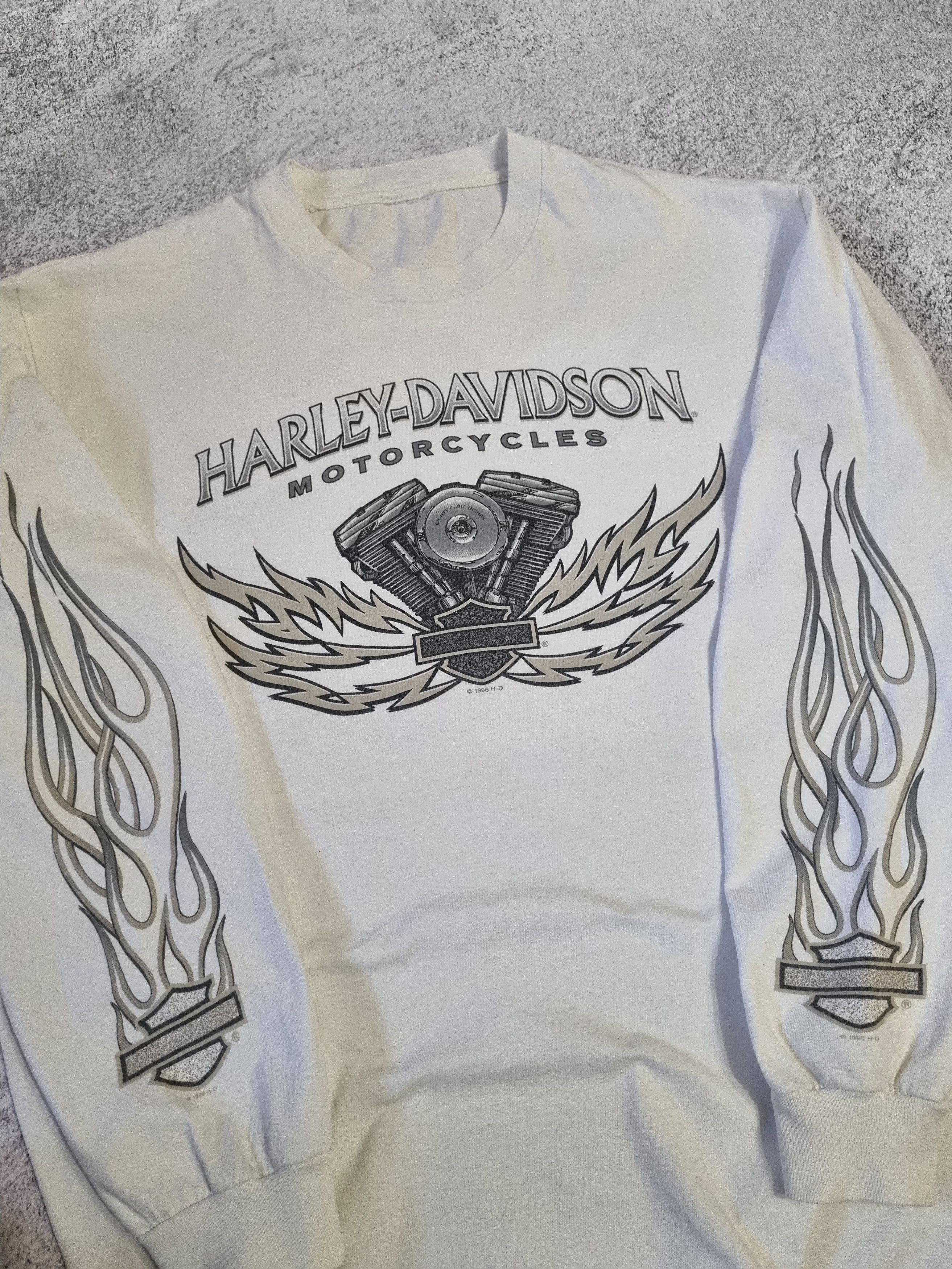 Harley Davidson Vintage 1996 Harley Davidson Flame Logo Oklahoma Long Sleeve Size US M / EU 48-50 / 2 - 3 Thumbnail