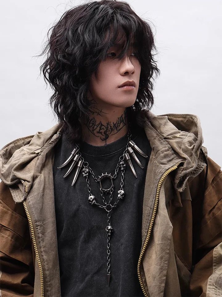 Japanese Brand × Jewelry Skull Studded Necklace Neo gothic Size ONE SIZE - 5 Thumbnail