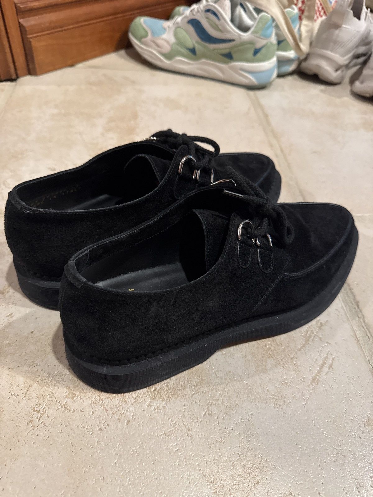 Saint Laurent Paris Black Saint Lauren Teddy Almond Toe Lace Up Size US 10 / EU 43 - 4 Thumbnail