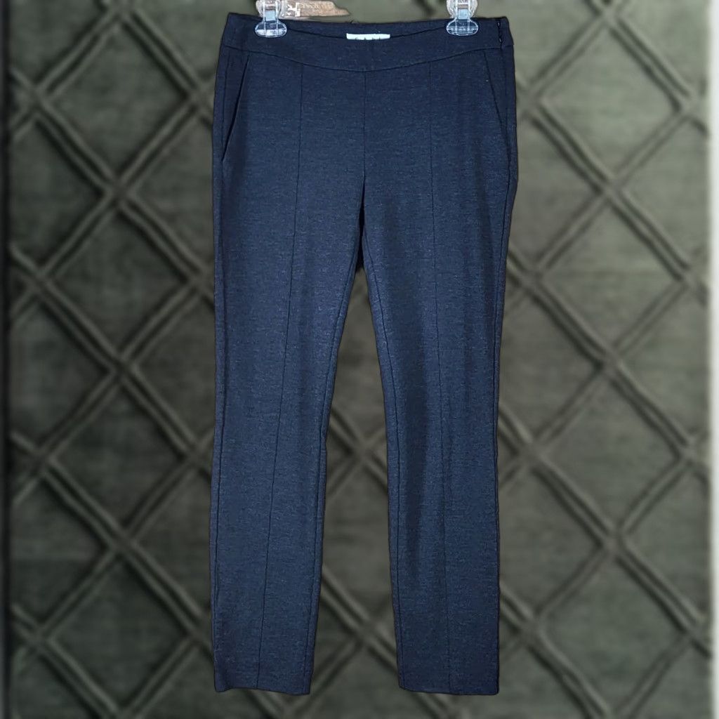 Vintage Cabi Slim Gray Dress Pants Women's Size 4 Nylon Rayon Blend Flat Front Zippered Waist Inseam 28.5” Winter Fall Spring Dressy Formal Pants Mens Womens Size 27" / US 4 / IT 40 - 1 Thumbnail