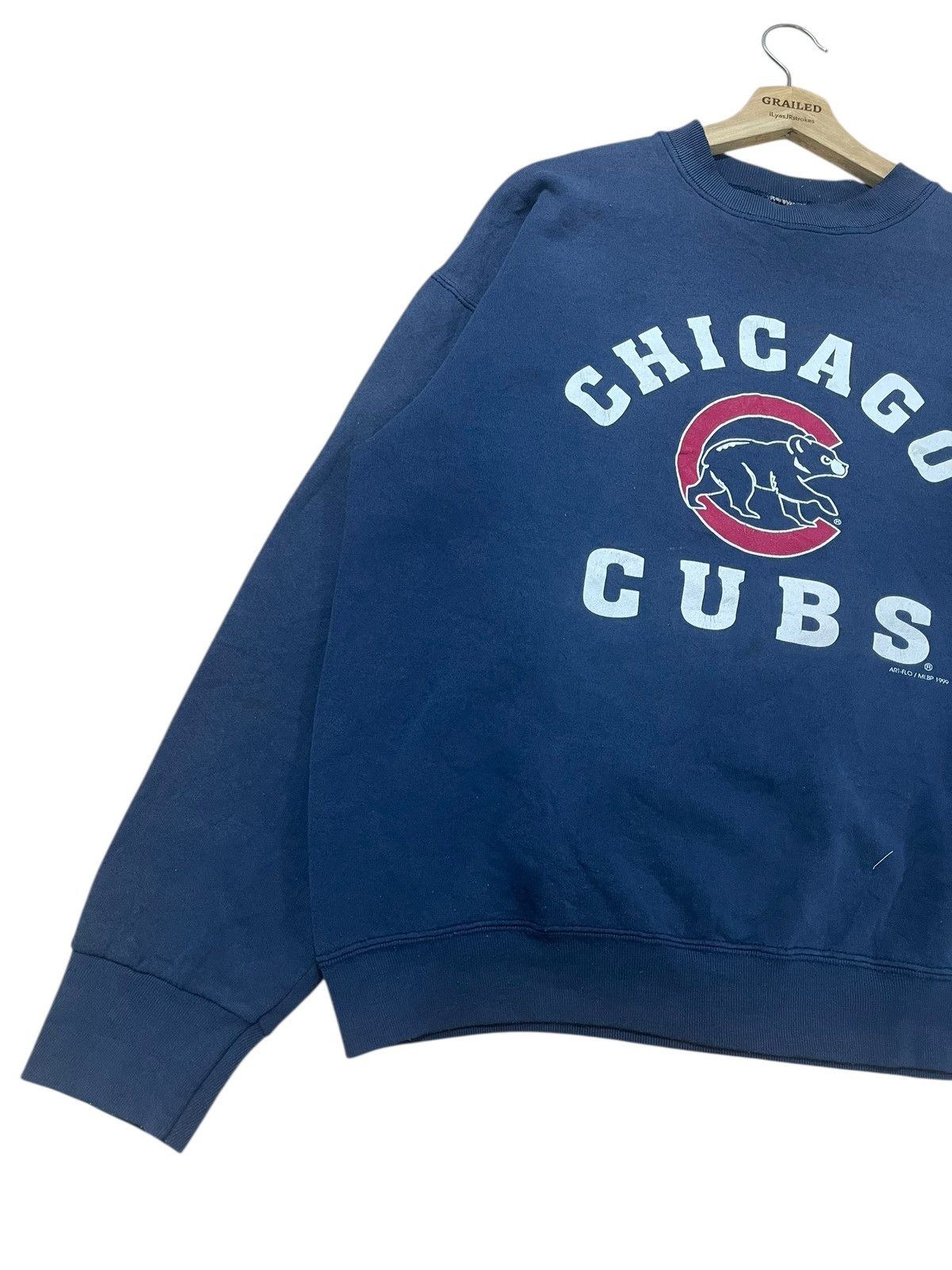 Fruit Of The Loom Vintage 90's Chicago Cubs Art/Flo MLBP Crewneck Sweatshirt Size US L / EU 52-54 / 3 - 2 Thumbnail
