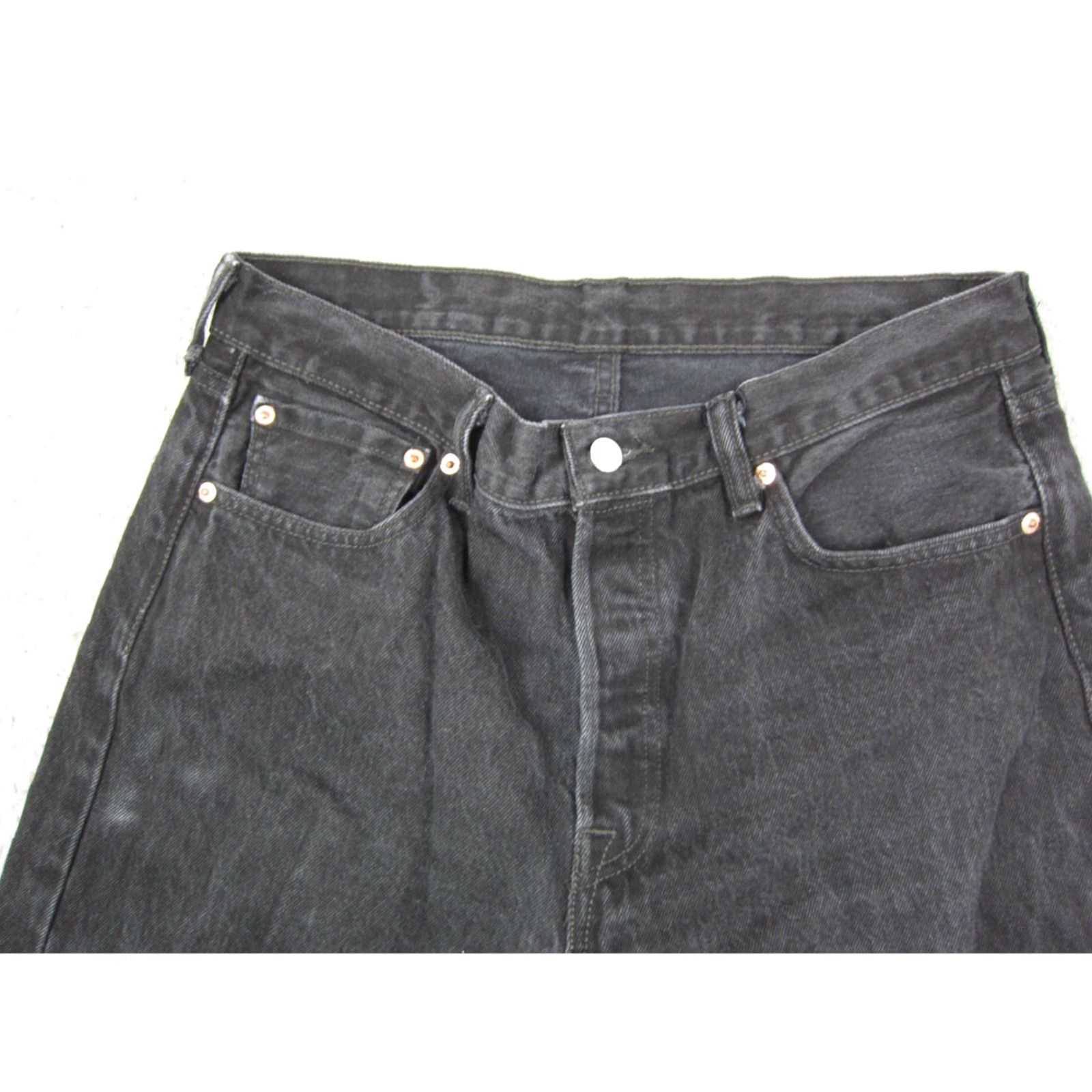 Levi's VINTAGE Levi's Jeans Men Regular Straight 34x34 Black Denim Button Fly 5-Pocket 90s Baggy Pants Size US 34 / EU 50 - 3 Thumbnail