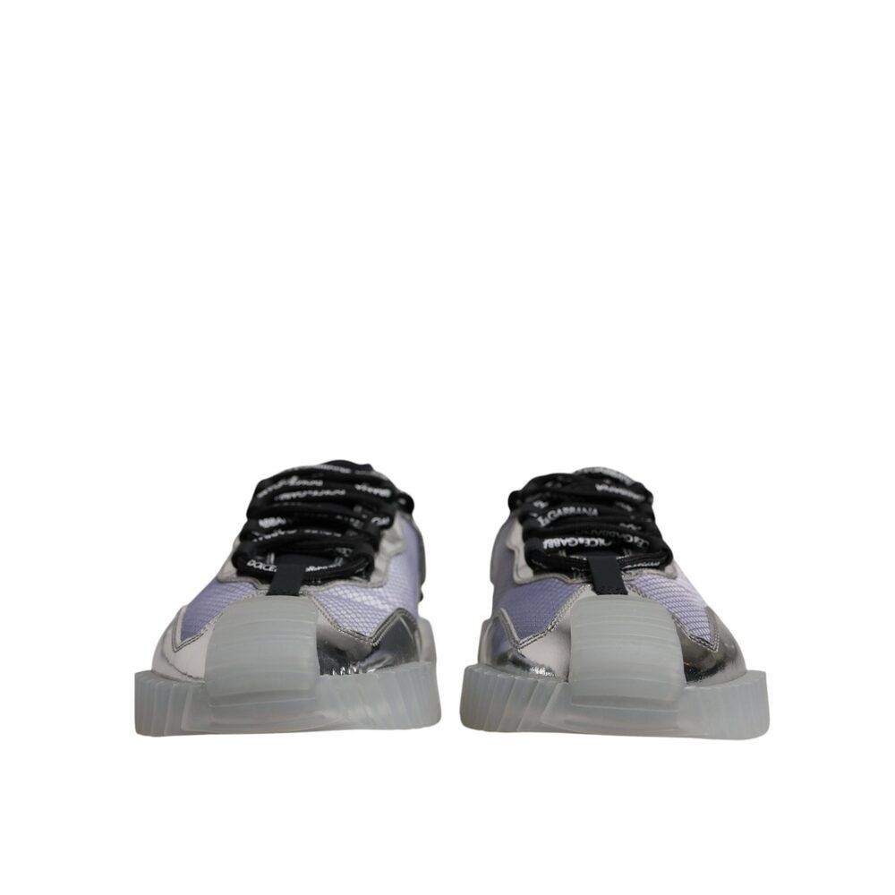 Dolce & Gabbana Dolce & Gabbana Silver Black Nylon NS1 Low Top Sneakers Shoe Size US 10 / EU 43 - 2 Thumbnail