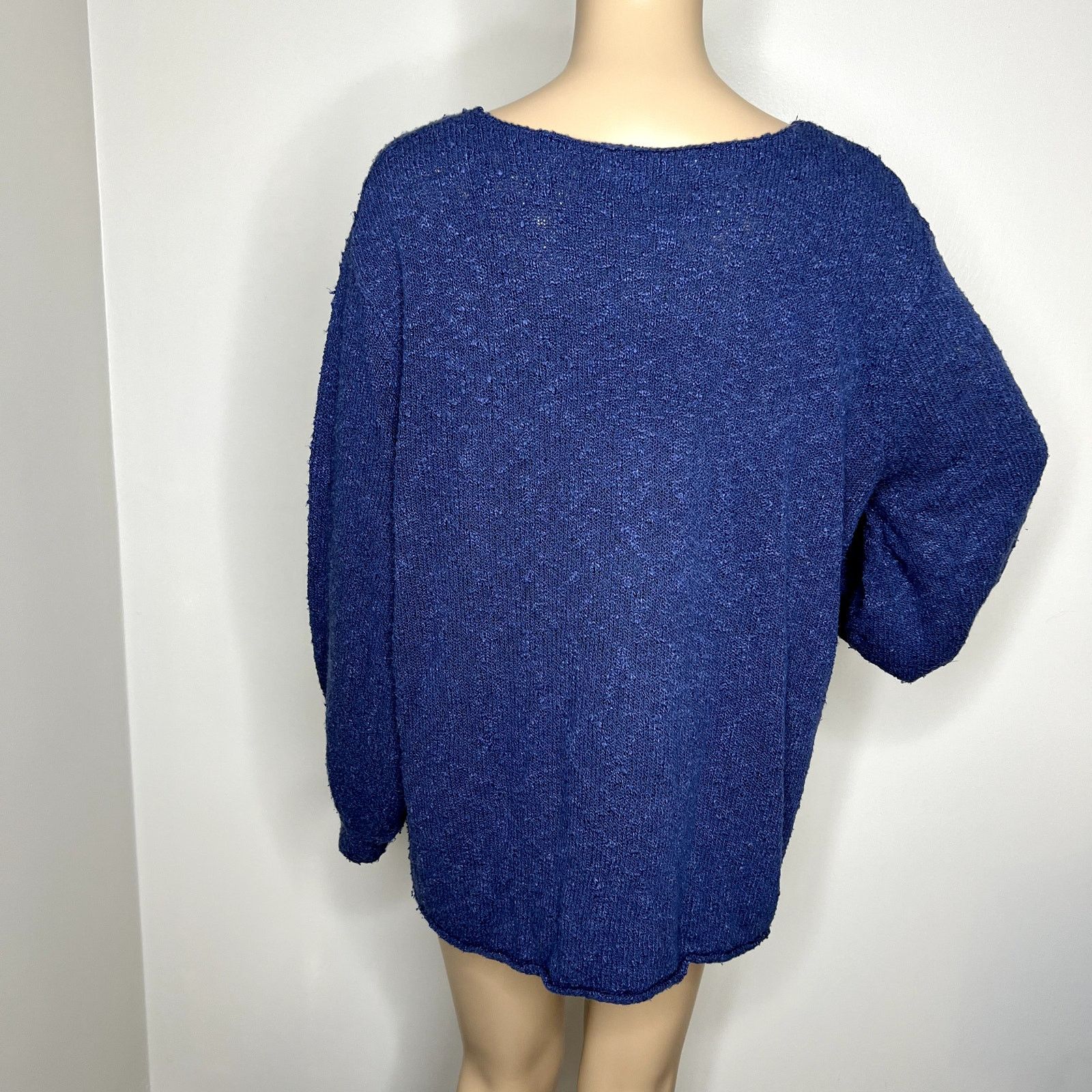 Other Workshop Republic Blue Boucle Knit Sweater Size L / US 10 / IT 46 - 3 Thumbnail