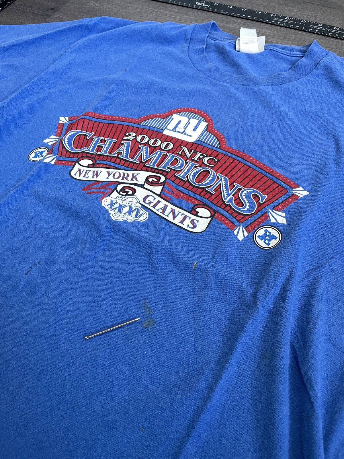 Lee Lee 2000 New York Giants “NFC Champions” T-Shirt (Sz.XL) Size US XL / EU 56 / 4 - 2 Thumbnail