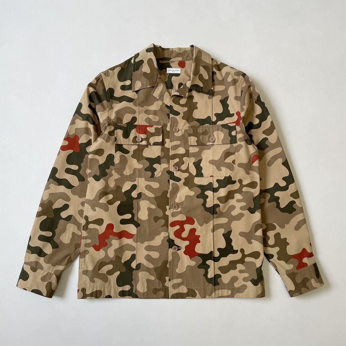 Dries Van Noten Sample ‘Desert Camo’ Print Utility Shirt Size US M / EU 48-50 / 2 - 13 Thumbnail