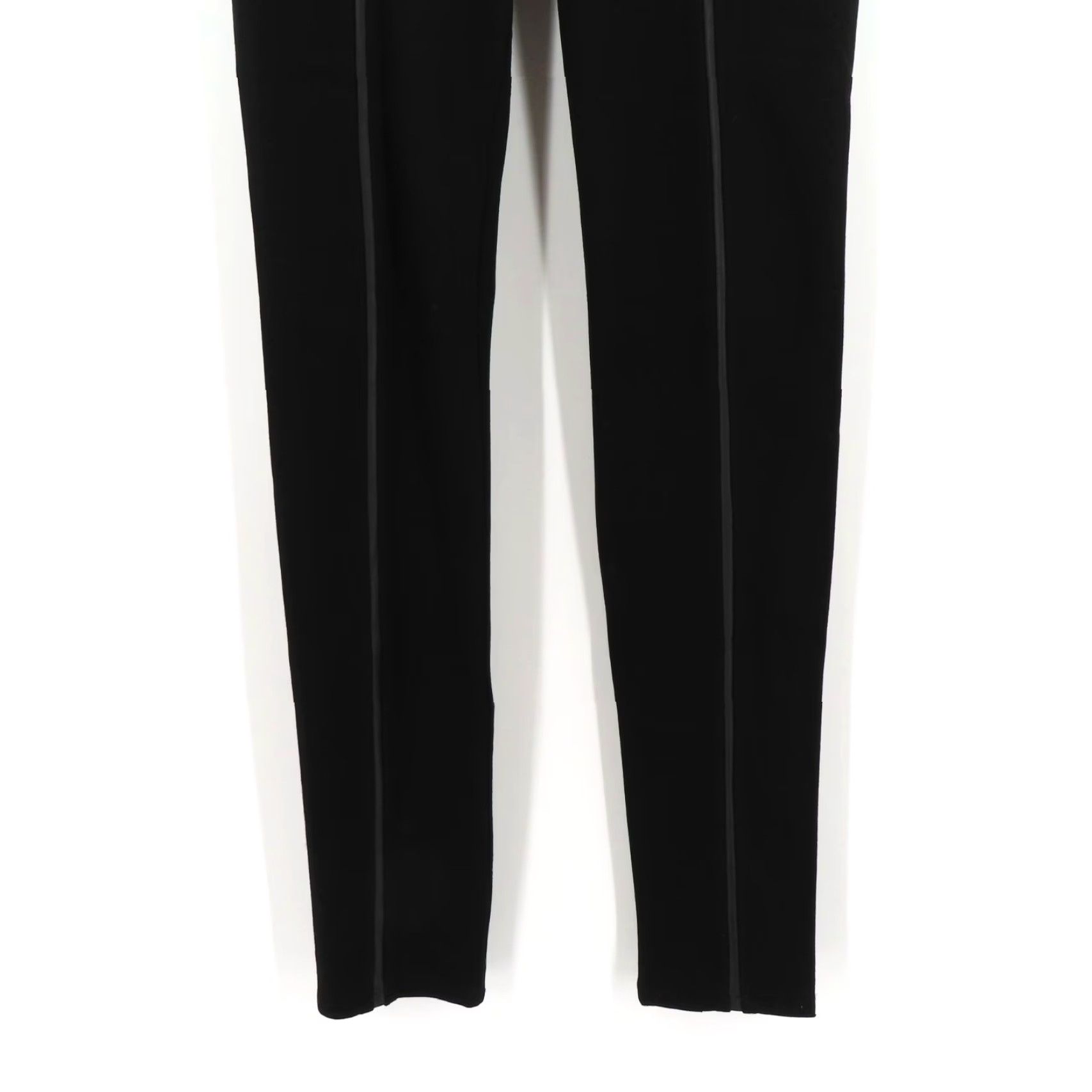 Vintage Lysse Womens XS Leggings Solid Black Faux Leather Insert Ankle 1332 Leggings XS Womens Black Size 26" / US 2 / IT 38 - 3 Thumbnail