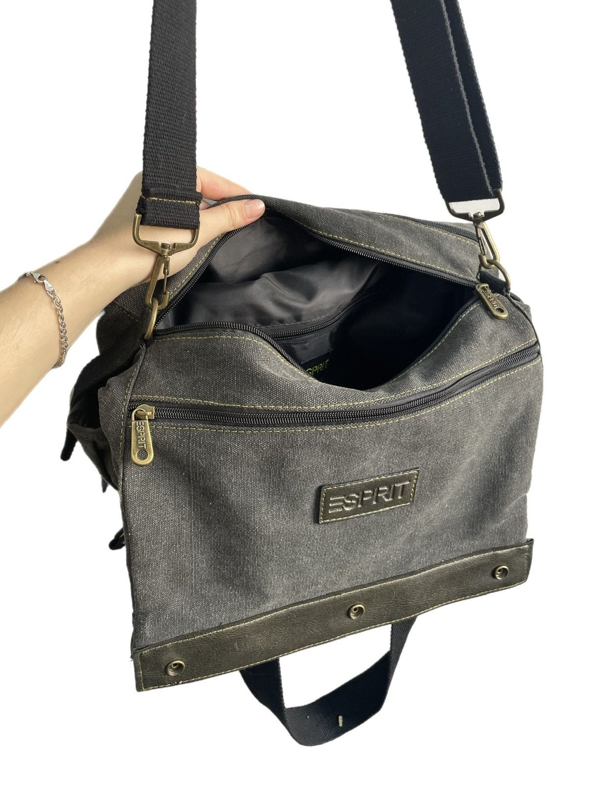 Diesel Diesel style grey canvas shoulder bag utility army y2k hype Size ONE SIZE - 16 Thumbnail