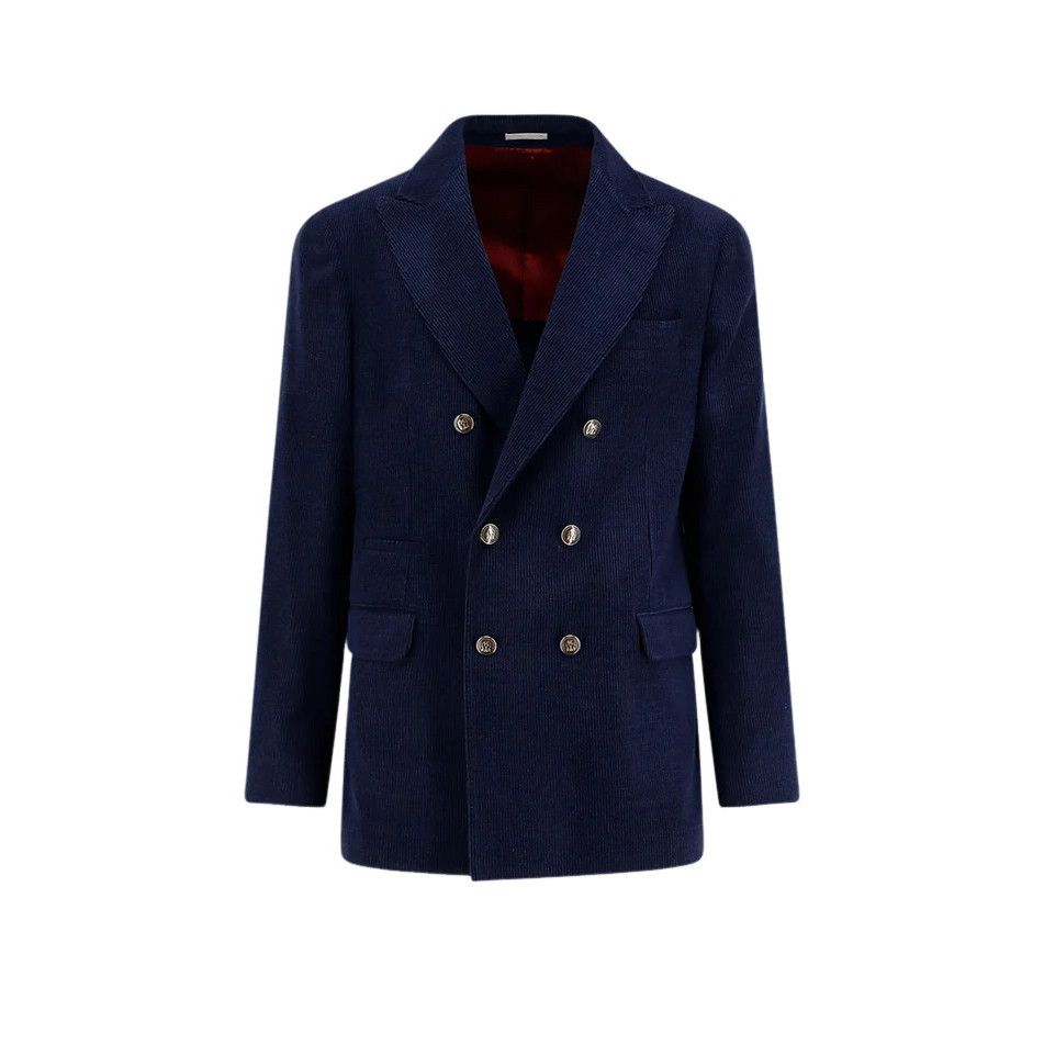 BRUNELLO CUCINELLI $8100 Sapphire Deconstructed Blazer Jacke