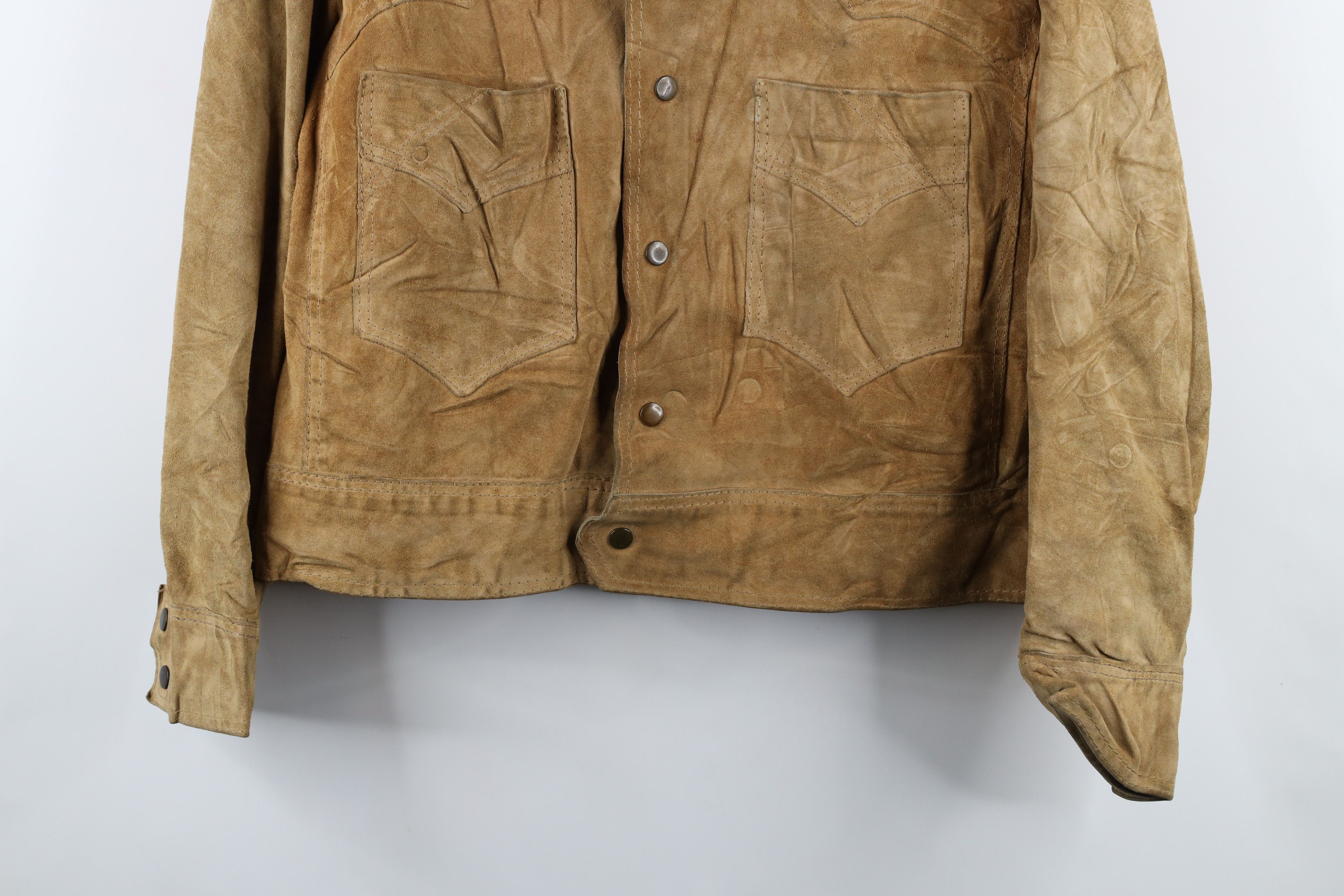 Vintage Vintage 60s 70s Streetwear Leather Safari Bomber Jacket Size US XL / EU 56 / 4 - 3 Thumbnail