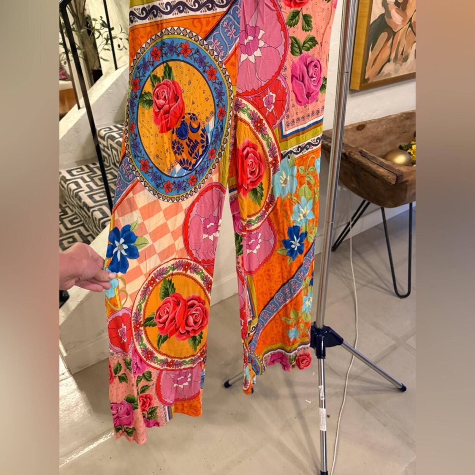 Stella McCartney NWT Spell Aphrodite Bias Pant Floral Boho Straight Leg M Size 32" / US 10 / IT 46 - 4 Thumbnail