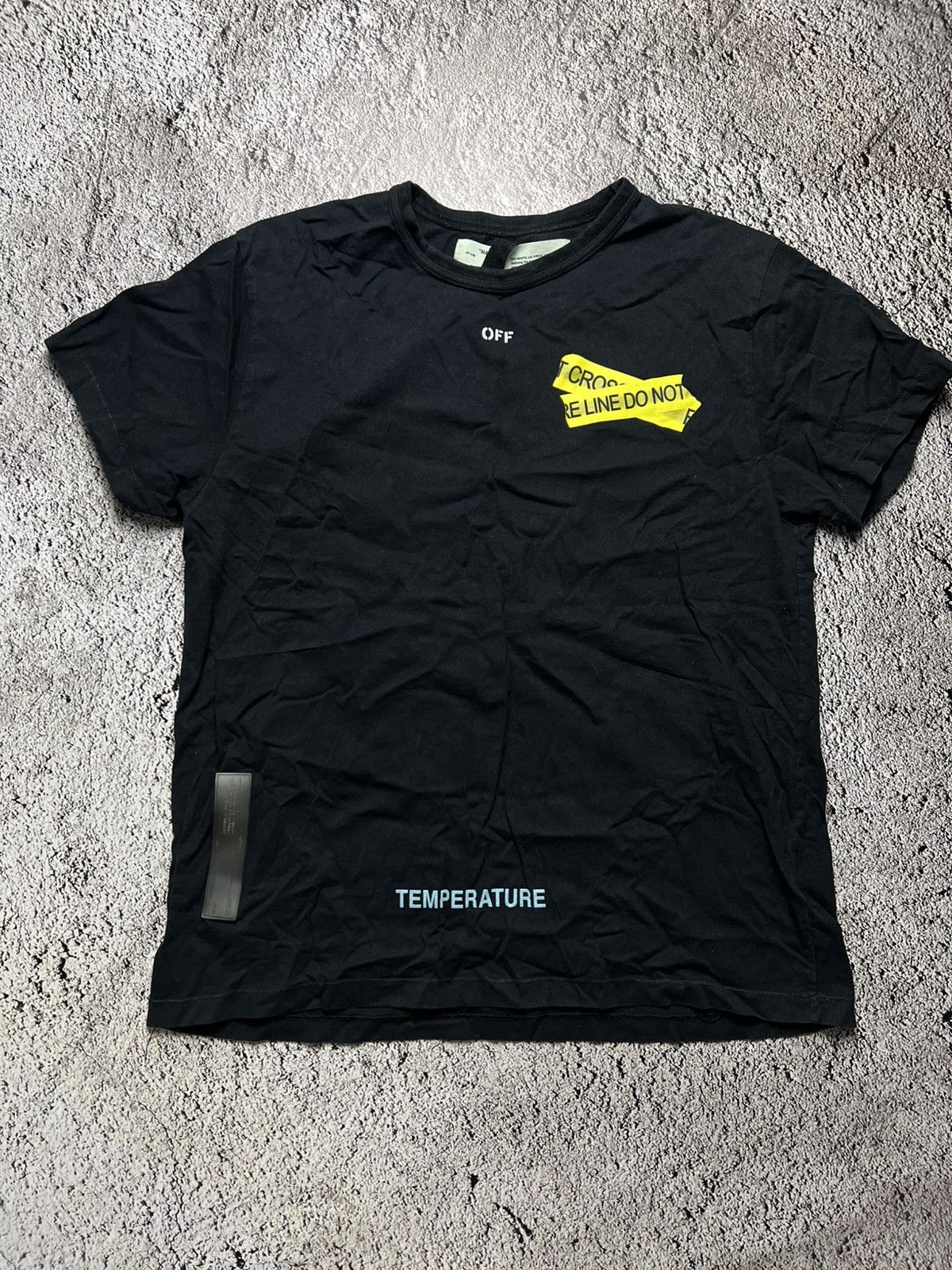 Off-White Off-White “Temperature” T-Shirt – Black (2018) | Grailed
