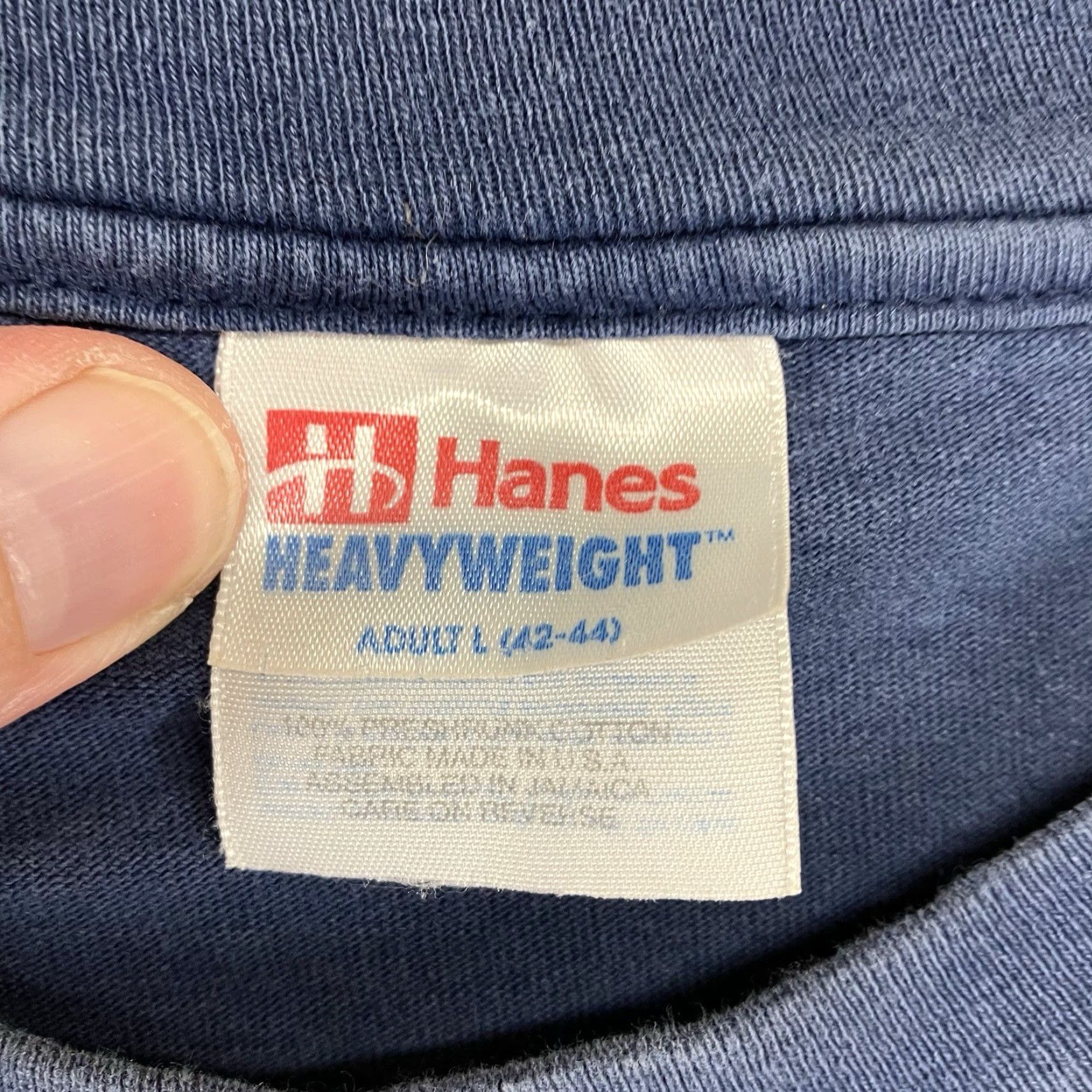 Hanes VINTAGE Hanes Dallas Cowboys T-Shirt Large Blue Faded Grunge 90s Mens Size US L / EU 52-54 / 3 - 4 Thumbnail