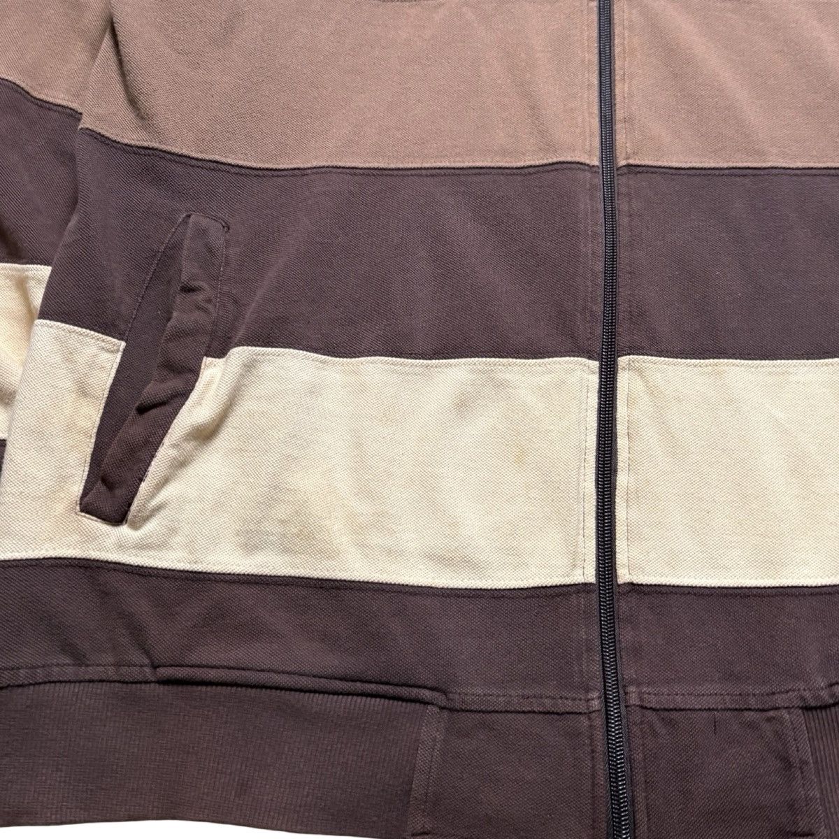 Southpole Vintage Southpole Hoodie Mens L Brown Beige Full Zip Striped Size US L / EU 52-54 / 3 - 2 Thumbnail