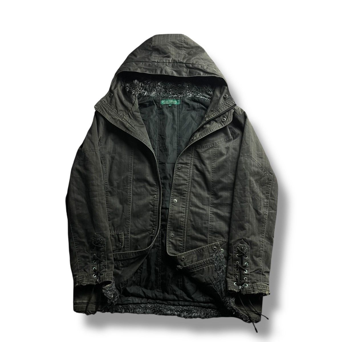 If Six Was Nine 🇯🇵 CREATE BAREFOOT SHERPA FUR HOODIE DENIM PARKA JACKET Size US XL / EU 56 / 4 - 3 Thumbnail