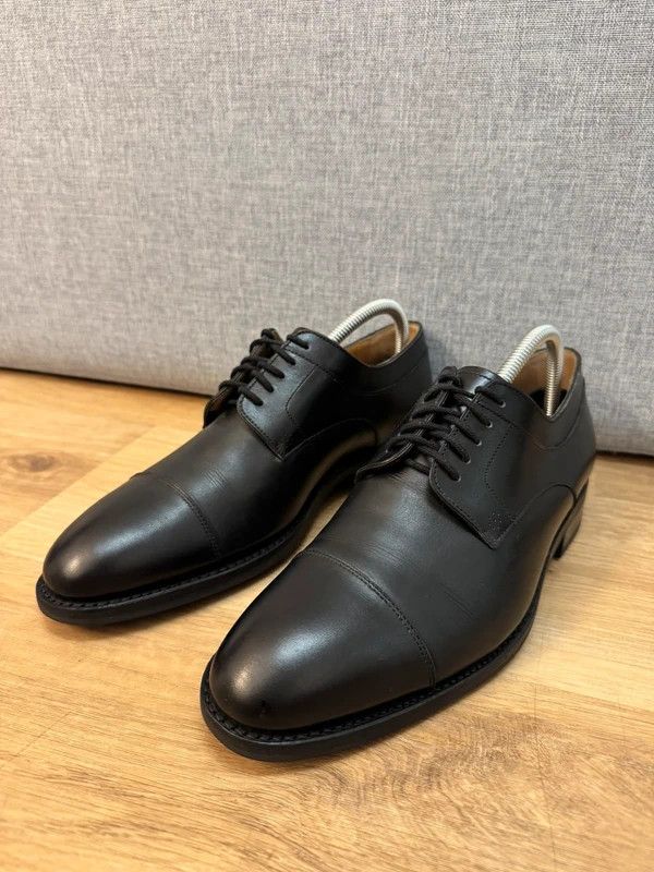 LODING Loding 1998 Paris Derby Leather Black Shoes Lace Ups 6 40 Size US 7 / EU 40 - 6 Thumbnail