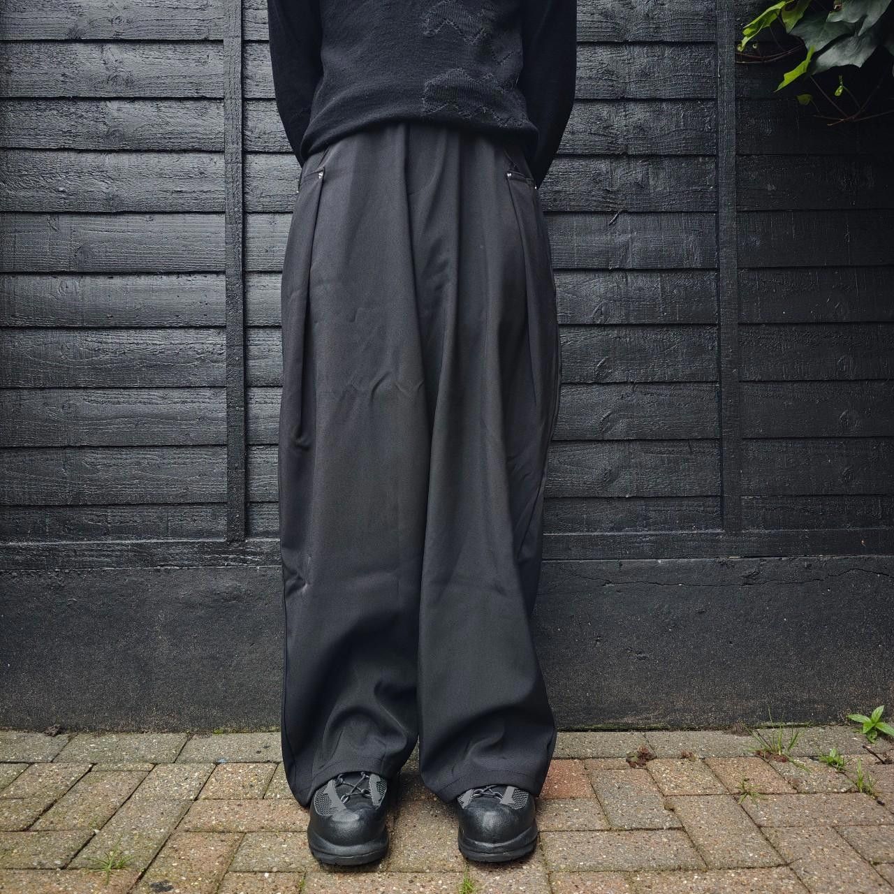 Other Japanese Style Black Riveted Baggy Suit Trousers Size US 32 / EU 48 - 1 Thumbnail