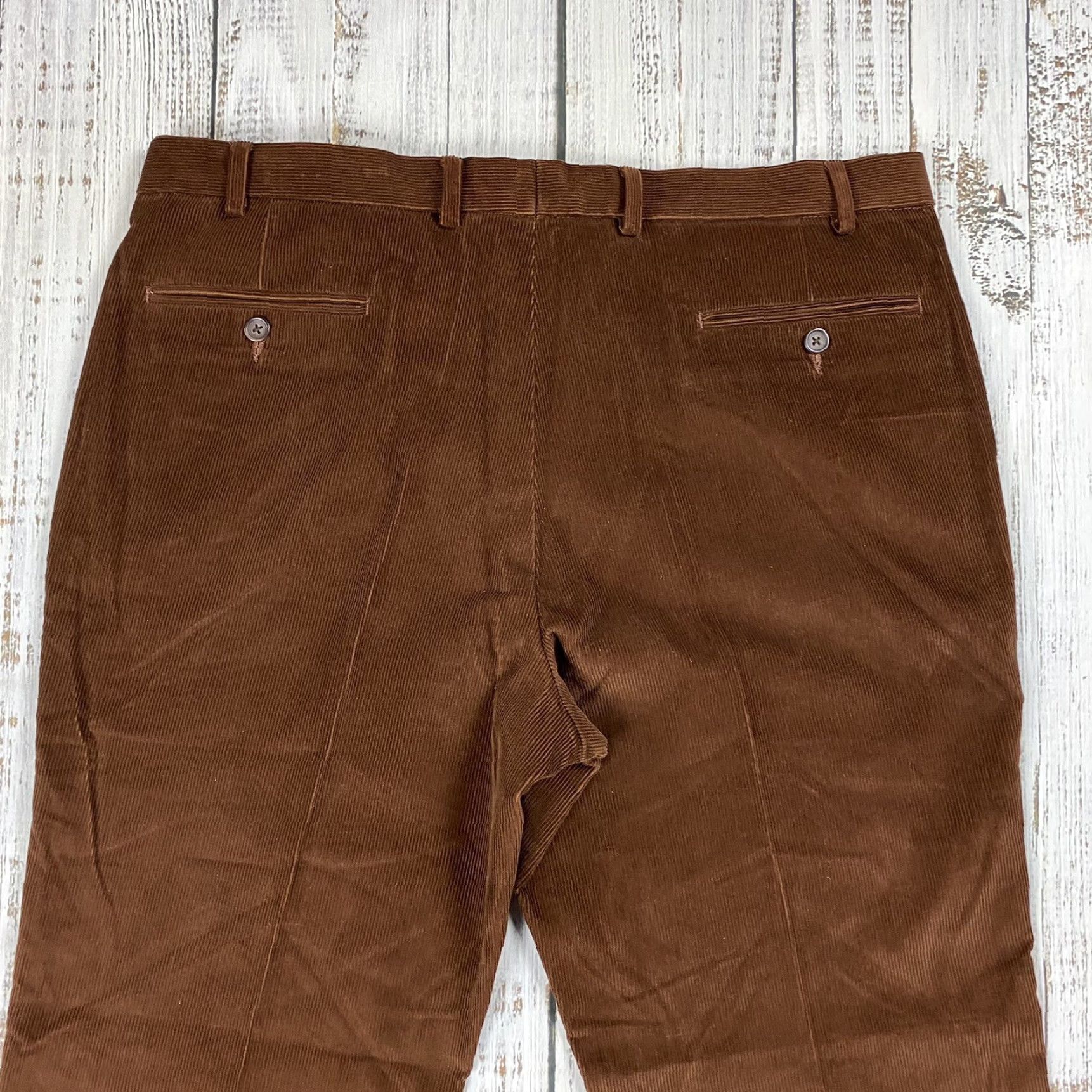 Ralph Lauren LAUREN RALPH LAUREN Classic Fit Chino Pants 38x30 Dark Brown Rust Corduroy Mens Size US 38 / EU 54 - 7 Thumbnail