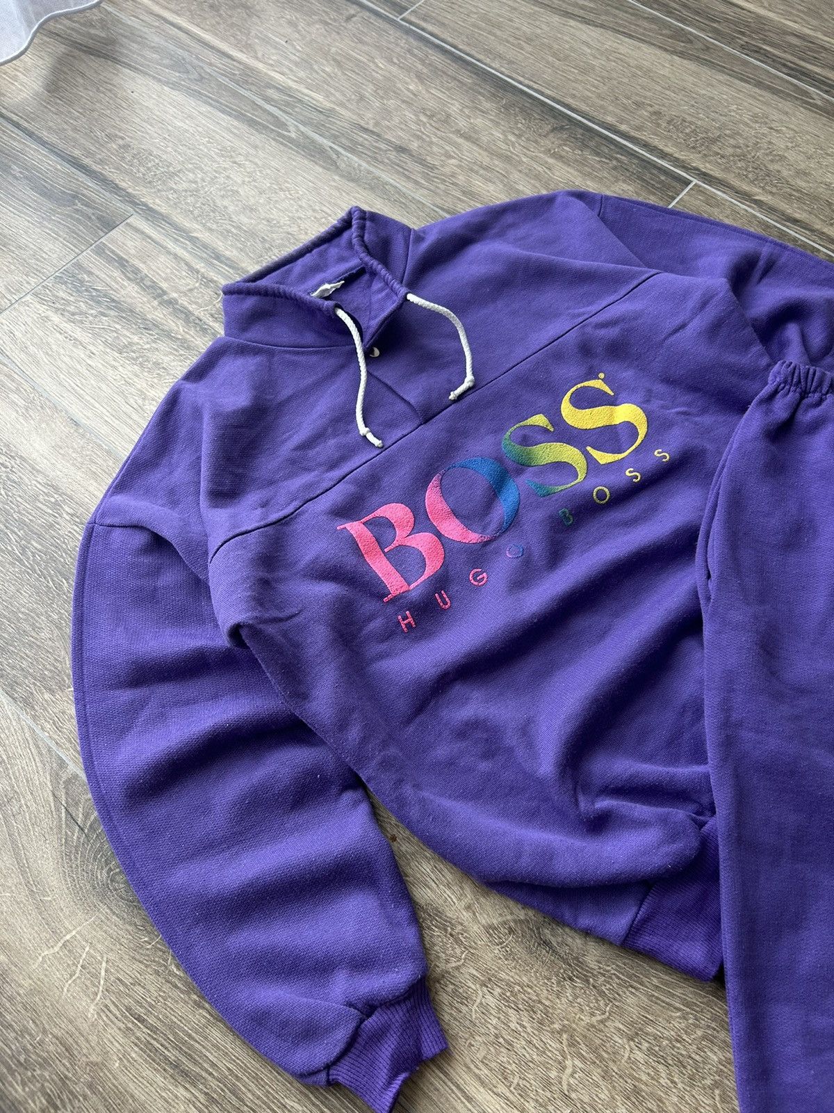 Hugo Boss × Vintage Vintage Hugo Boss big logo sportswear suit 90s made in italy Size 40R - 2 Thumbnail