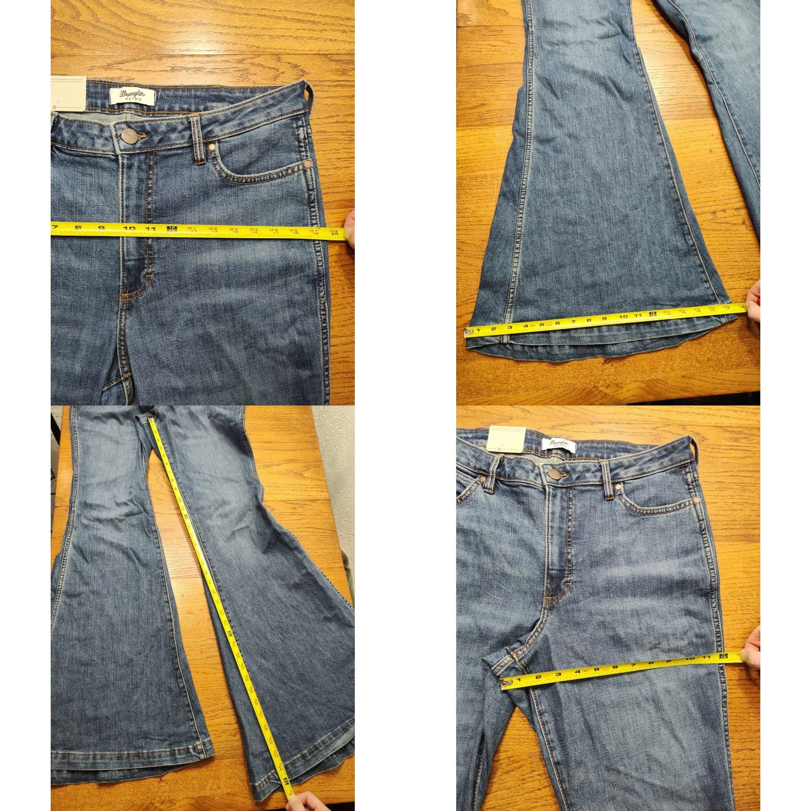 Wrangler NWT Wrangler Bailey High Rise Retro Flare Jeans Denim Western Womens Tag 31x36 Size 24" / US 00 / IT 34 - 9 Thumbnail