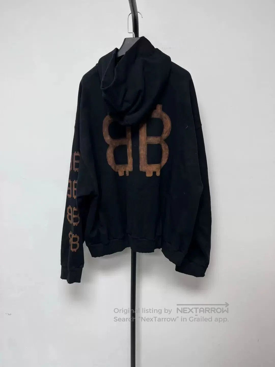 Balenciaga Balenciaga Black Hooded Sweatshirt with Logo. Size US M / EU 48-50 / 2 - 3 Thumbnail