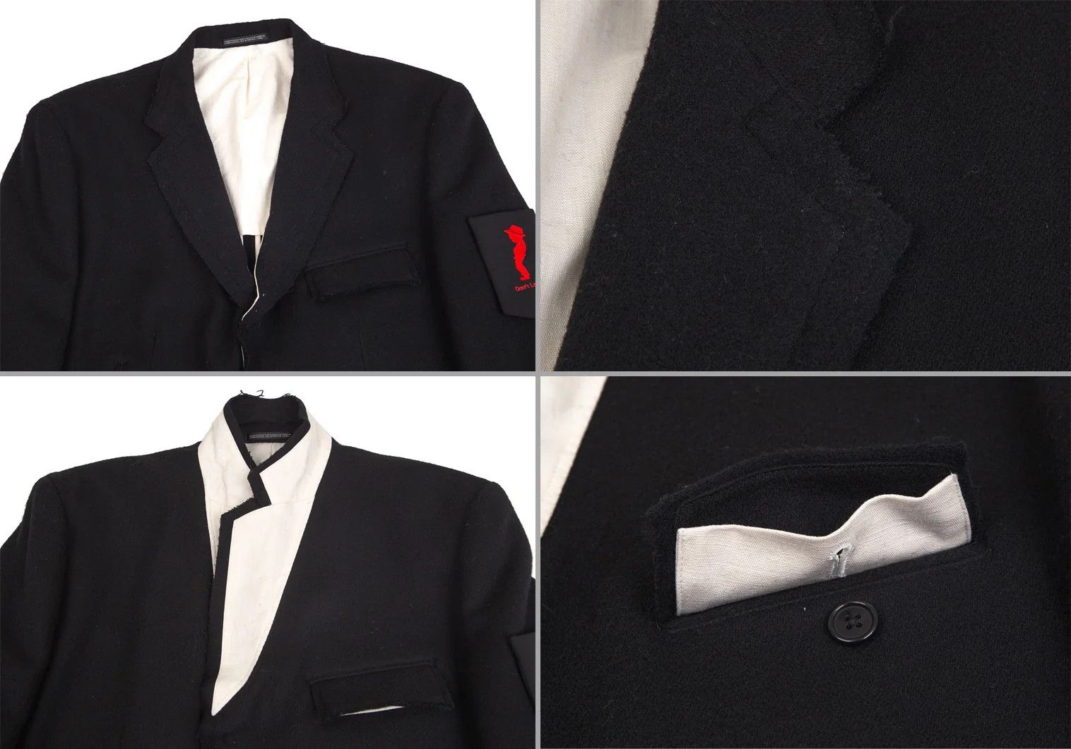 Yohji Yamamoto Yohji Yamamoto Little Boy Patch Cut Jacket Size US XL / EU 56 / 4 - 2 Thumbnail