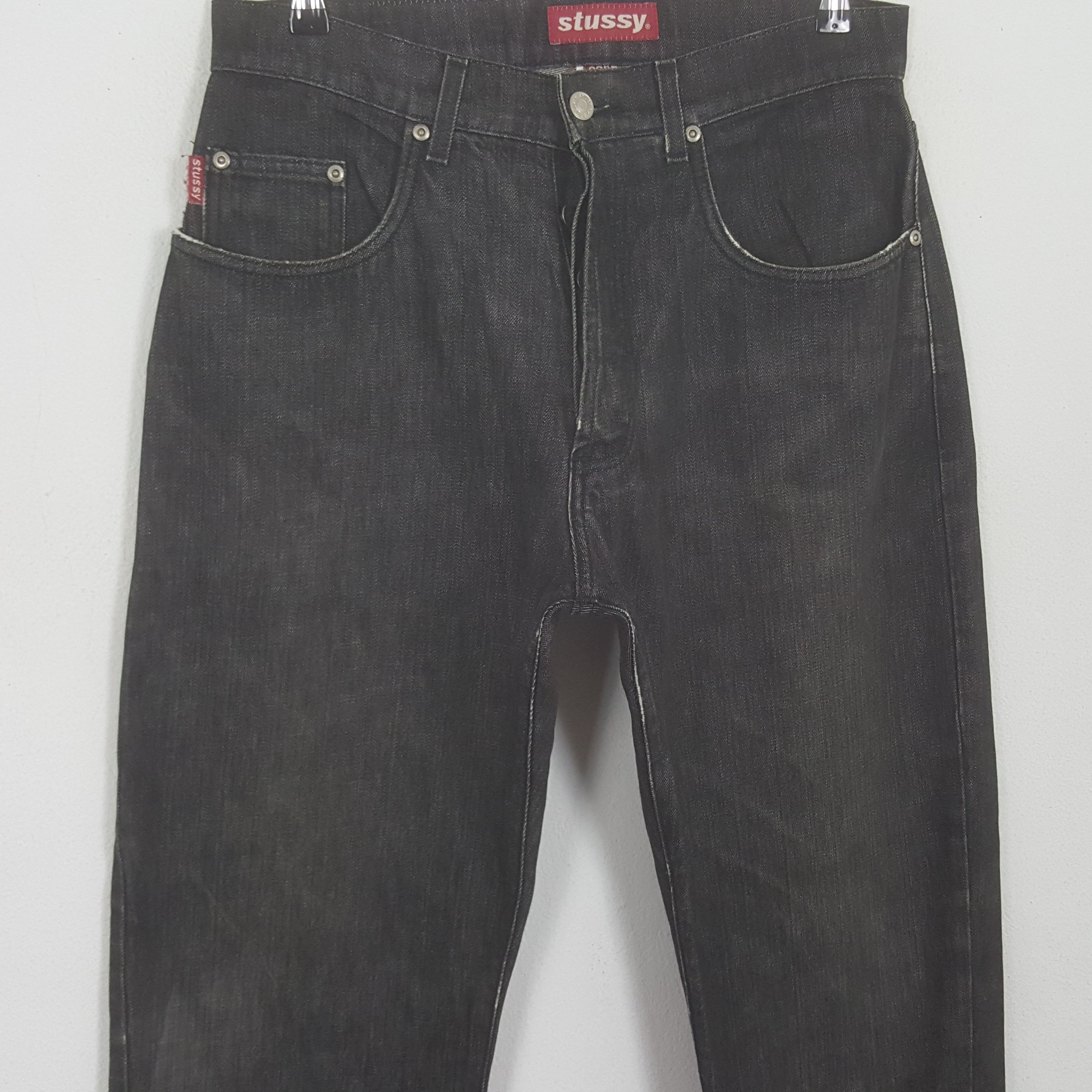 Vintage Stussy USA Custom Art Big Logo Denim Jeans