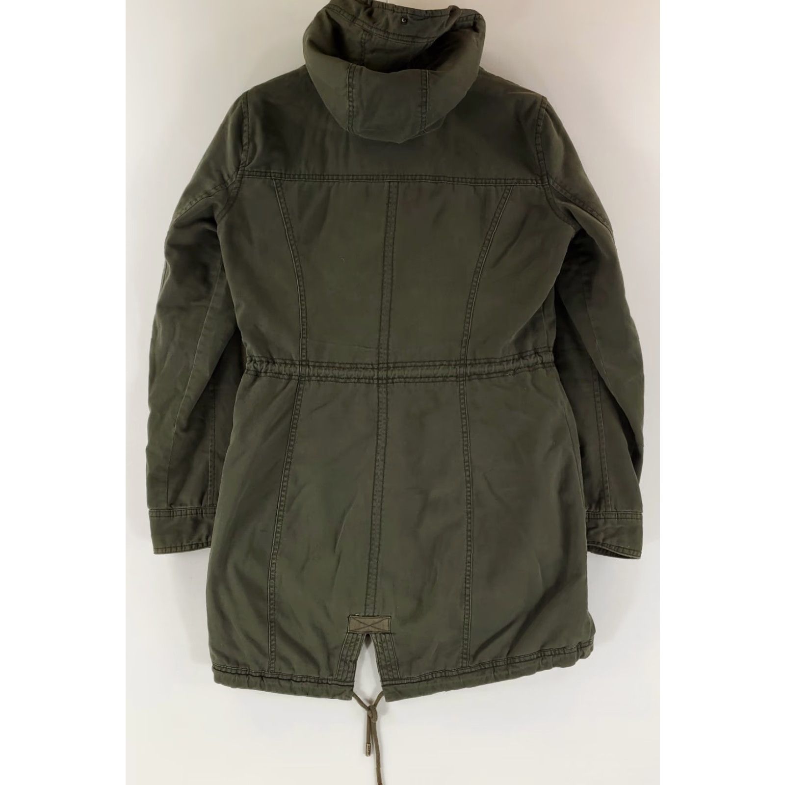 Abercrombie & Fitch Abercrombie & Fitch Military Jacket Sherpa Lined Green Hooded Womens L Jacket Size L / US 10 / IT 46 - 4 Thumbnail