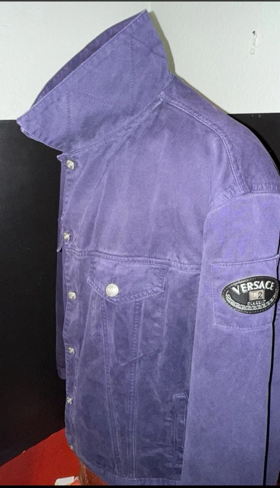 Other Versace V2, Purple Rayon Trucker Jacket, XXL 9/10 Size US XXL / EU 58 / 5 - 18 Thumbnail