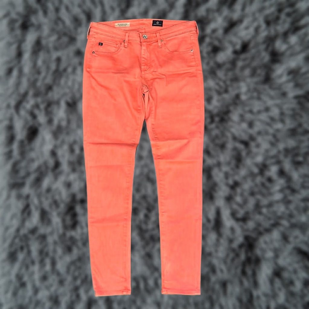 Vintage AG Adriano Goldschmied The Legging Ankle Super Skinny Jeans 27 Women Pink Coral Skinny Jeans Womens 27 Mens? Size 27" / US 4 / IT 40 - 1 Thumbnail