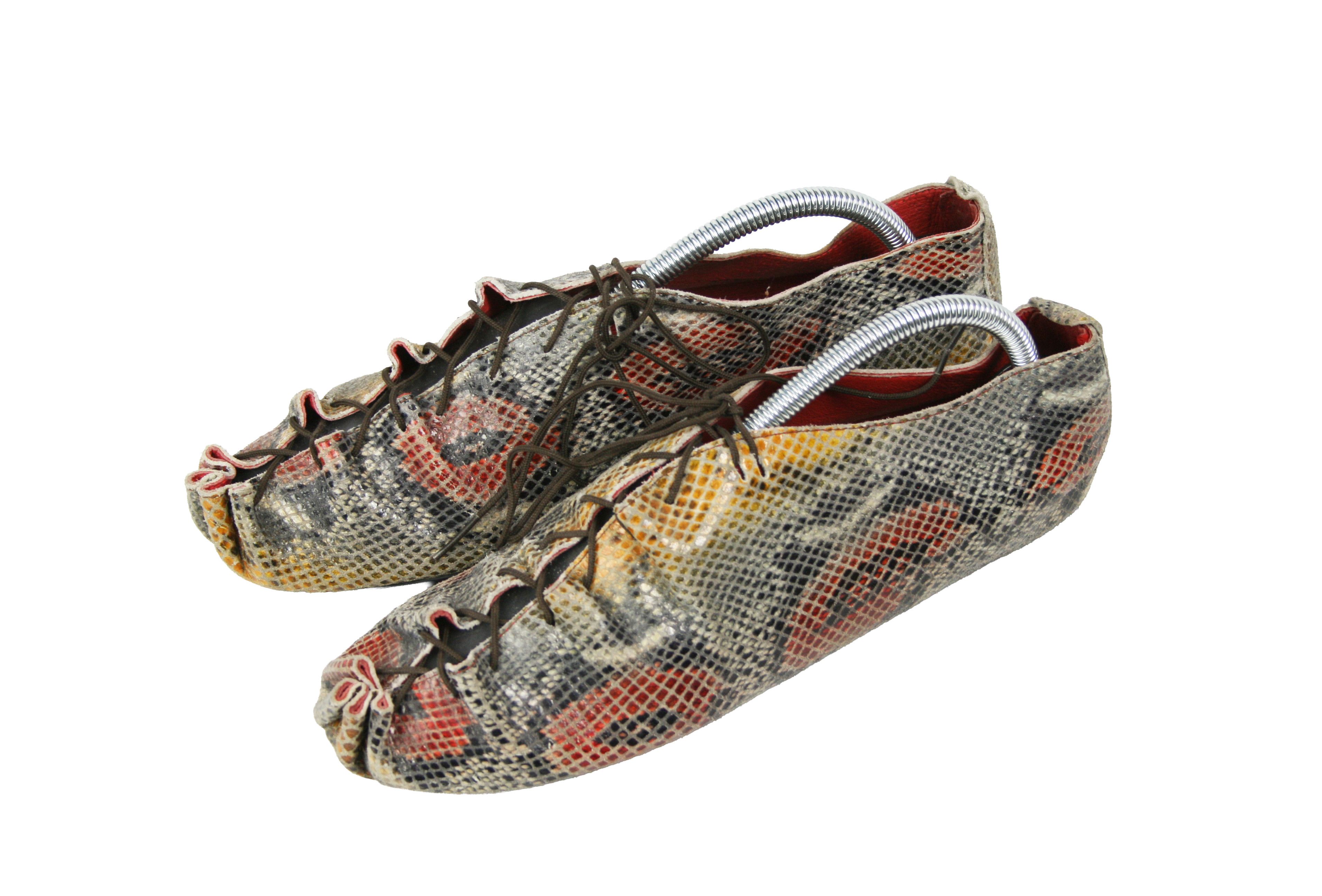 Japanese Brand Jan Jansen Y2K Snake Print Leather Ballet Flats Vintage Size US 10 / IT 40 - 4 Thumbnail