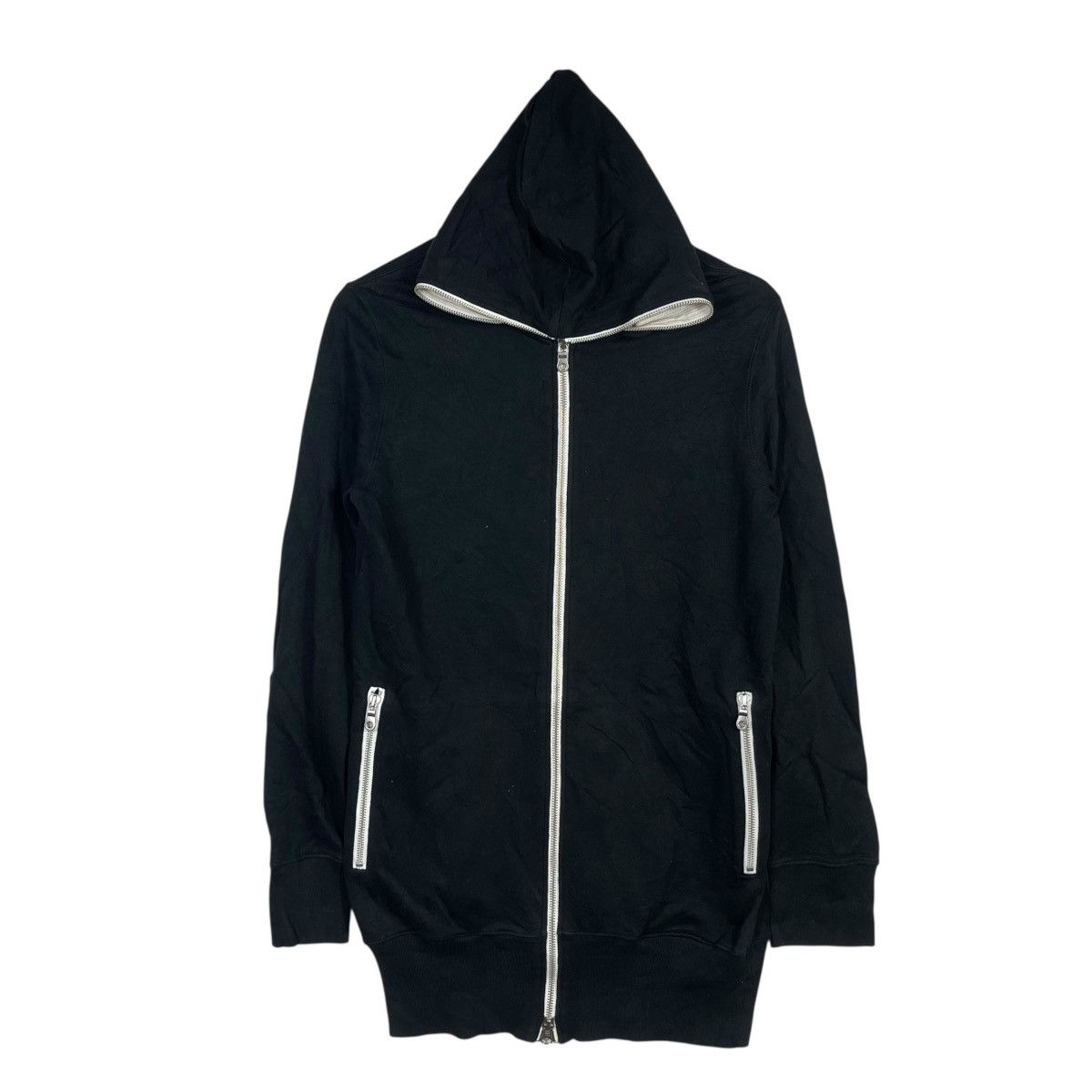 monkey time Monkey Time Long Zip Hoodie Black Minimal Japanese Size US S / EU 44-46 / 1 - 1 Thumbnail