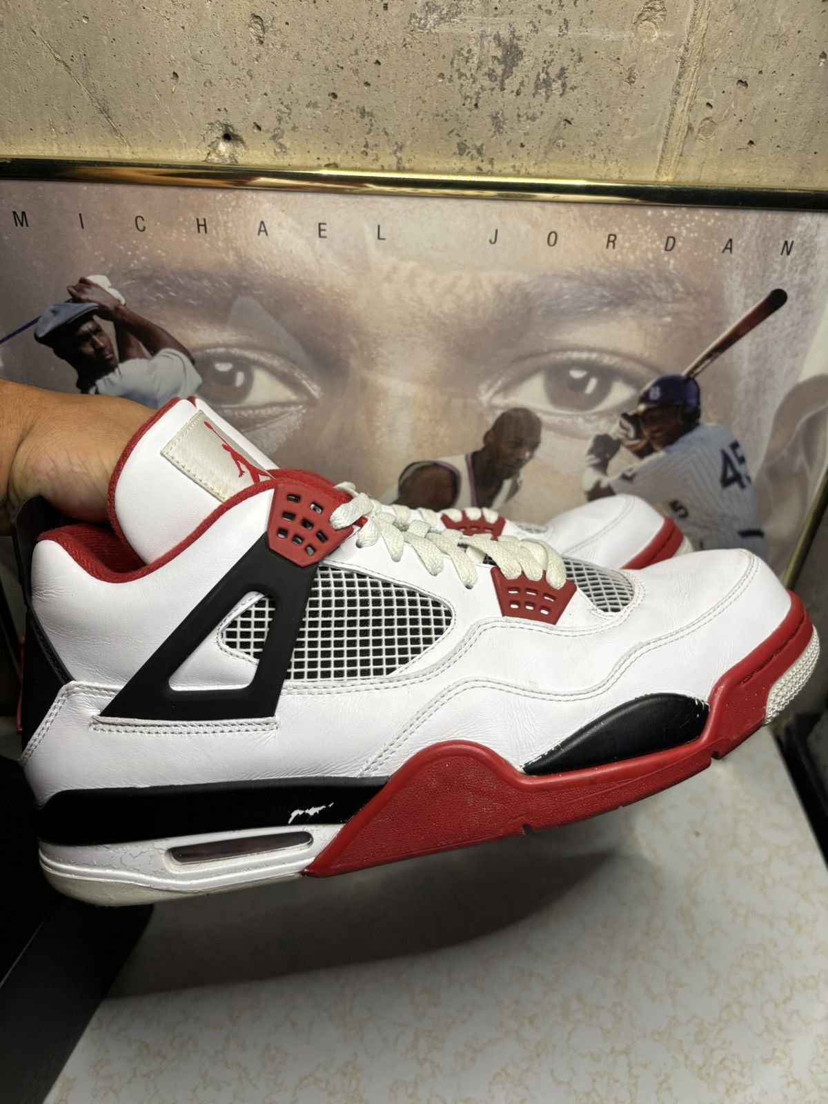 Jordan Brand Jordan Retro 4 ‘Fire Red’ Size US 13 / EU 46 - 1 Thumbnail
