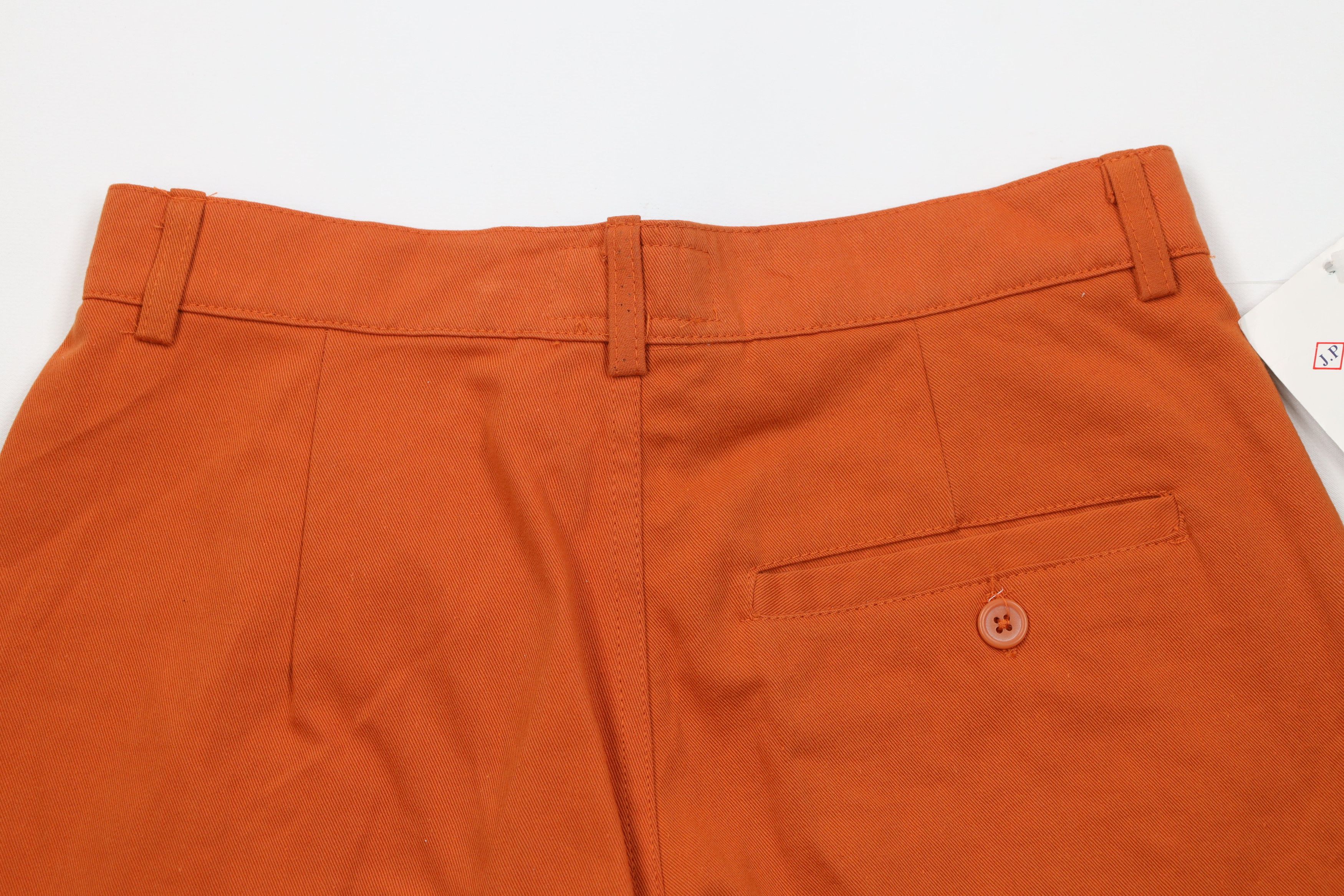 Vintage Deadstock Vintage 90s Streetwear Pleated Chino Shorts Orange Size US 28 / EU 44 - 10 Thumbnail