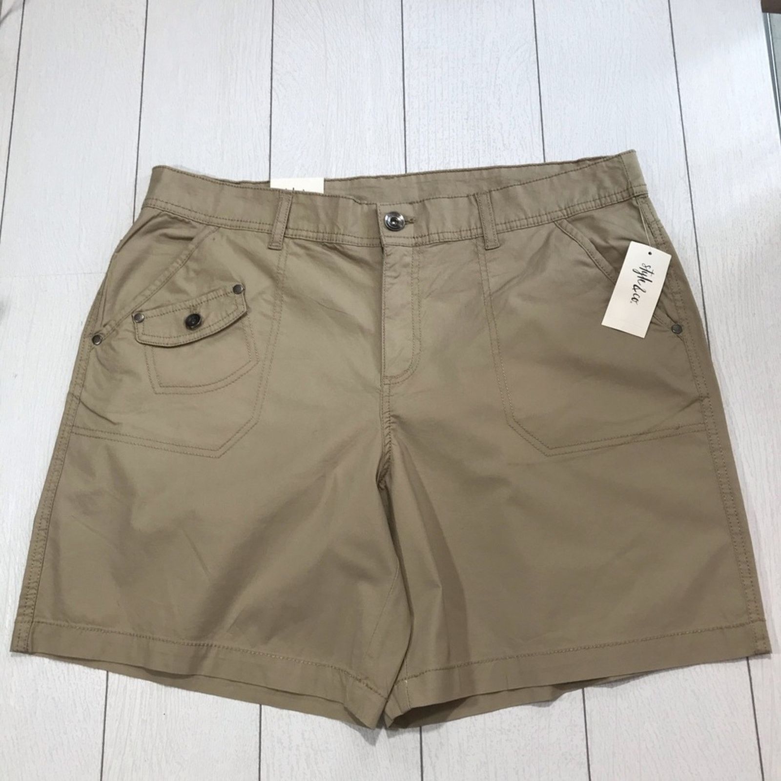 Other STYLE & CO Tan Shorts Size 16 NWT Size 38" / US 16 / IT 52 - 2 Thumbnail