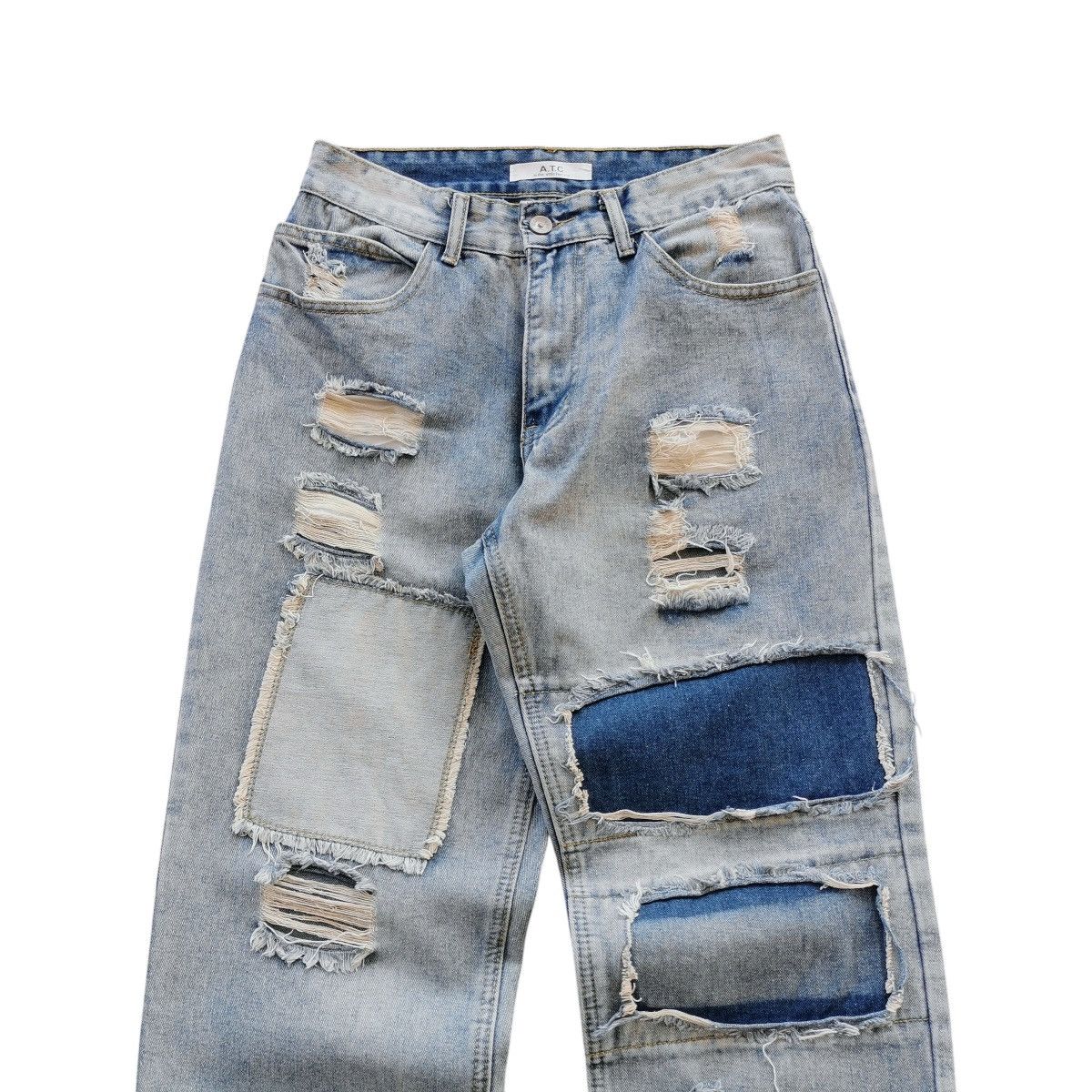 In The Attic In The Attic Patchwork Baggy Jeans - A706 Size US 28 / EU 44 - 1 Thumbnail