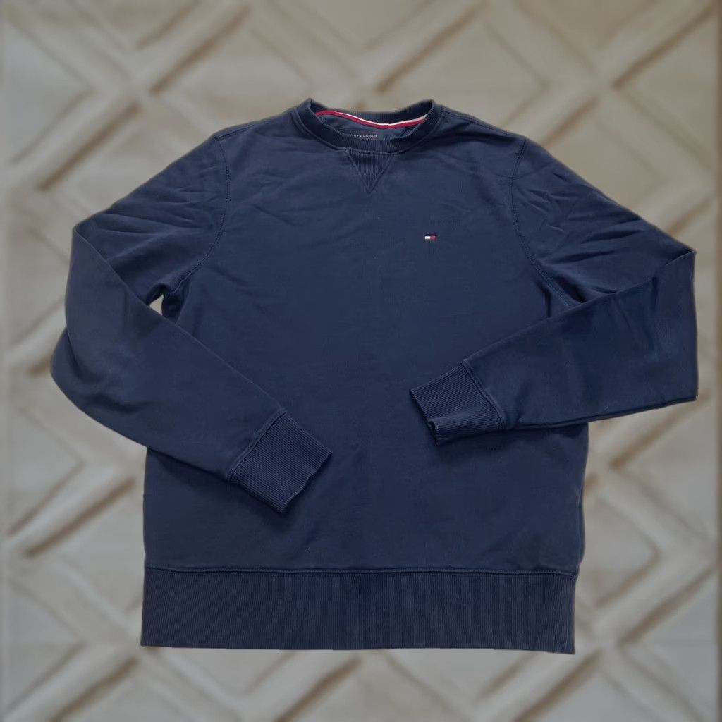 Tommy Hilfiger Tommy Hilfiger Sweatshirt Sport Womens XS Navy Blue Soft Crew Neck Logo Sweater Size XS / US 0-2 / IT 36-38 - 1 Thumbnail