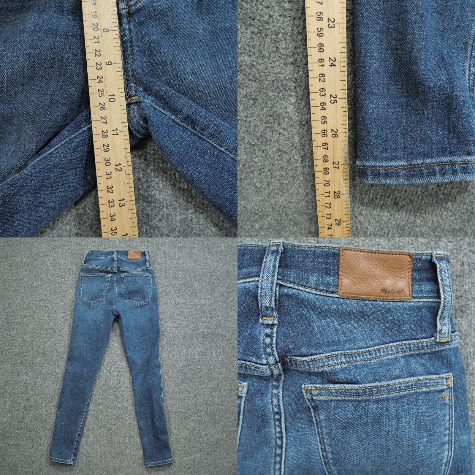 Madewell Madewell Jeans Womens Blue 25 High Rise Skinny Stretch Denim Pants 26x28 Jeans Size 42" / US 20 - 8 Thumbnail