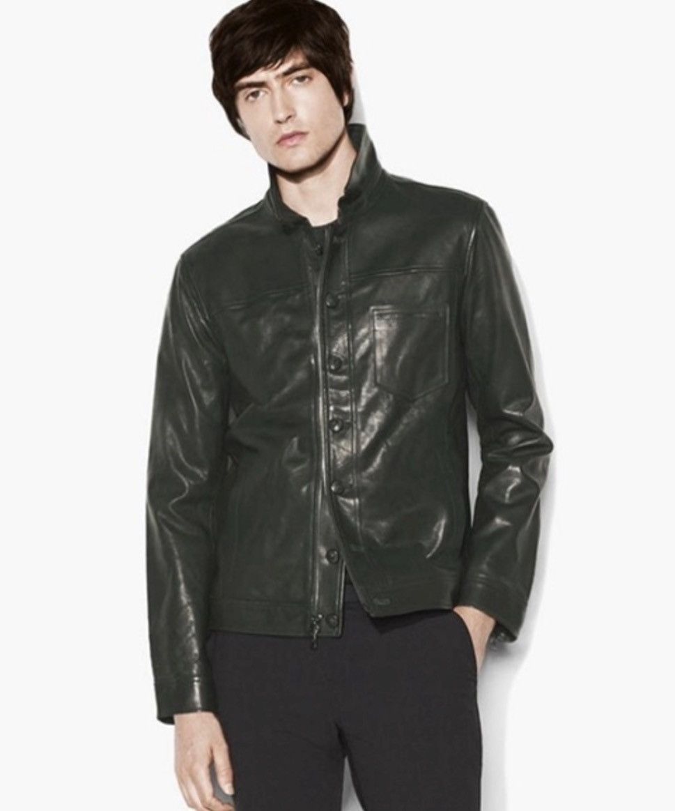 John Varvatos Biker Leather Jacket EU 52 USA 42 Size US L / EU 52-54 / 3 - 1 Thumbnail