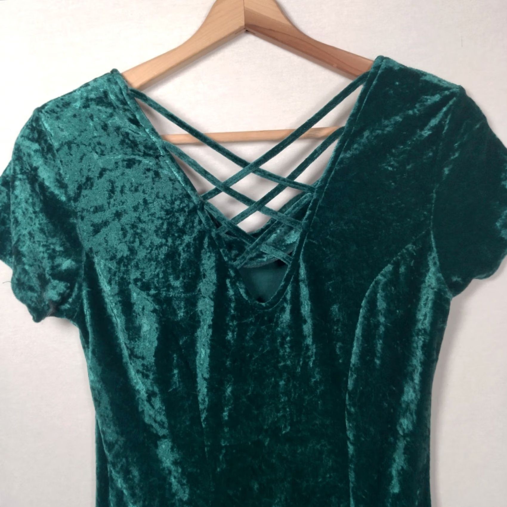 AQUA VINTAGE Styleworks Dress XS Aqua Velour Fairy Renaissance Whimsical Forest 90s Style 52" Long Size XS / US 0-2 / IT 36-38 - 4 Thumbnail