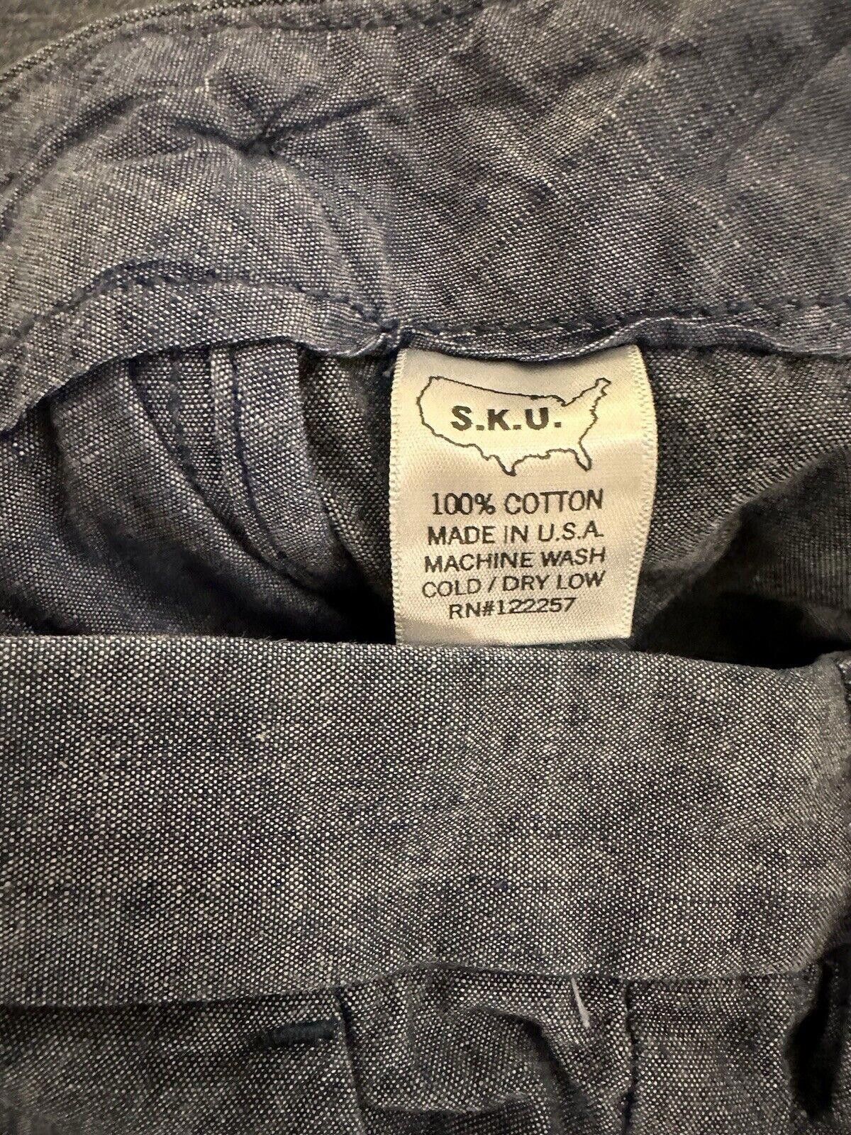 Designer Save Khaki United Cotton Pants Blue 34X 30 S.K.U. Size US 34 / EU 50 - 7 Thumbnail