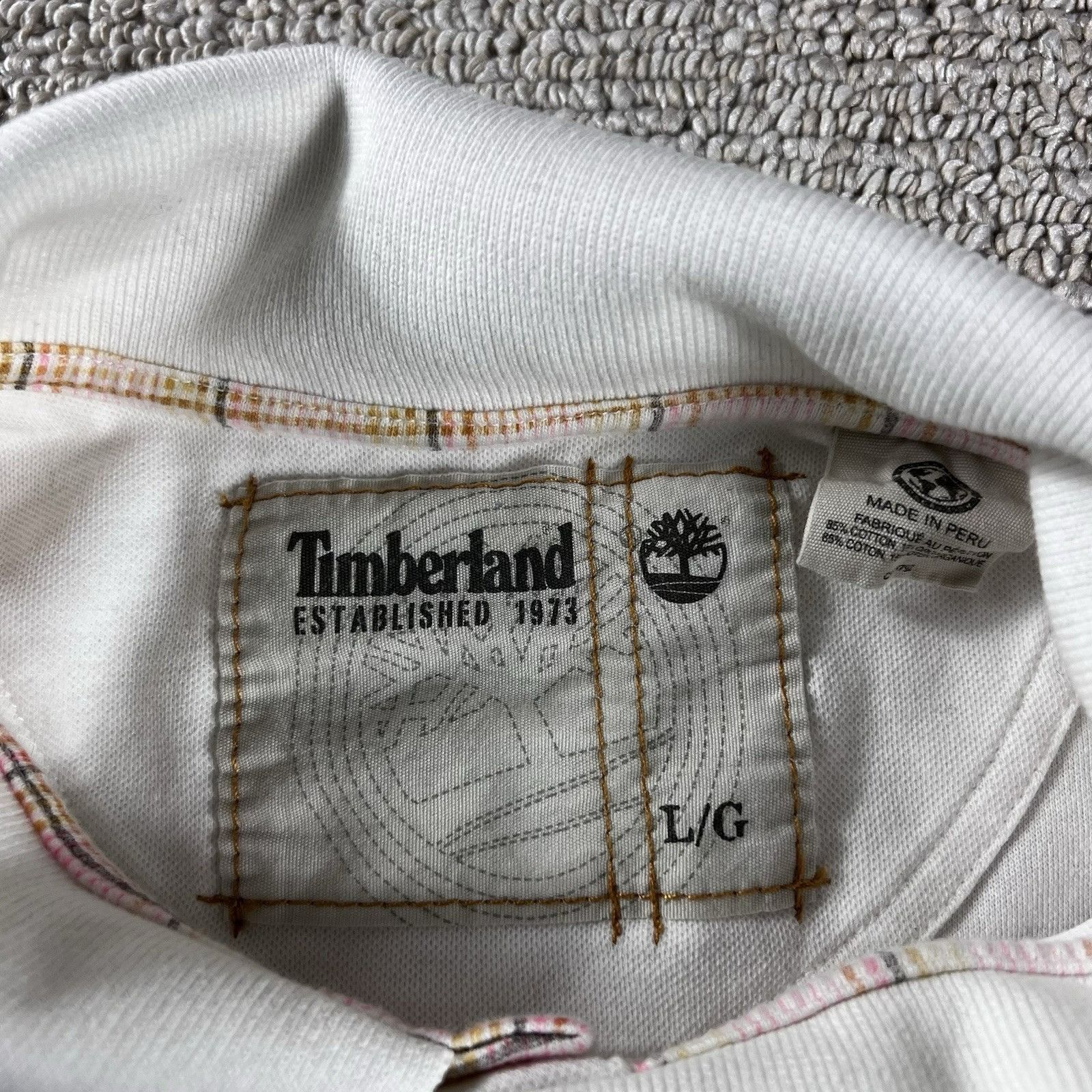 Timberland Timberland Large Logo Polo Shirt Beige Men’s Size Large Size US L / EU 52-54 / 3 - 3 Thumbnail