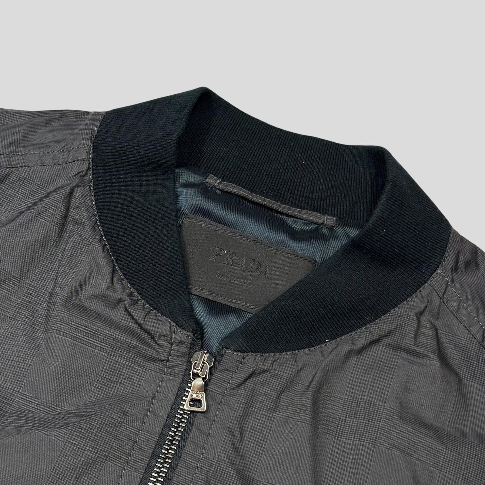 Prada Prada Milano 2010 Shadow Plaid Nylon Bomber Jacket - IT54 L Size US L / EU 52-54 / 3 - 4 Thumbnail