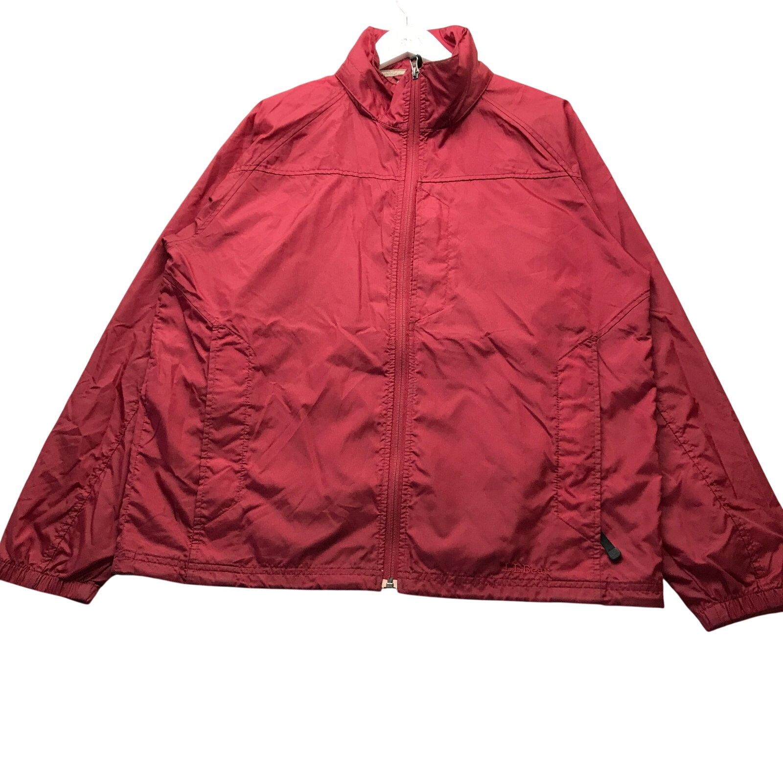 L.L. Bean LL Bean Lined Windbreaker Nylon Jacket Hoodie Mens M Red Size US M / EU 48-50 / 2 - 1 Thumbnail