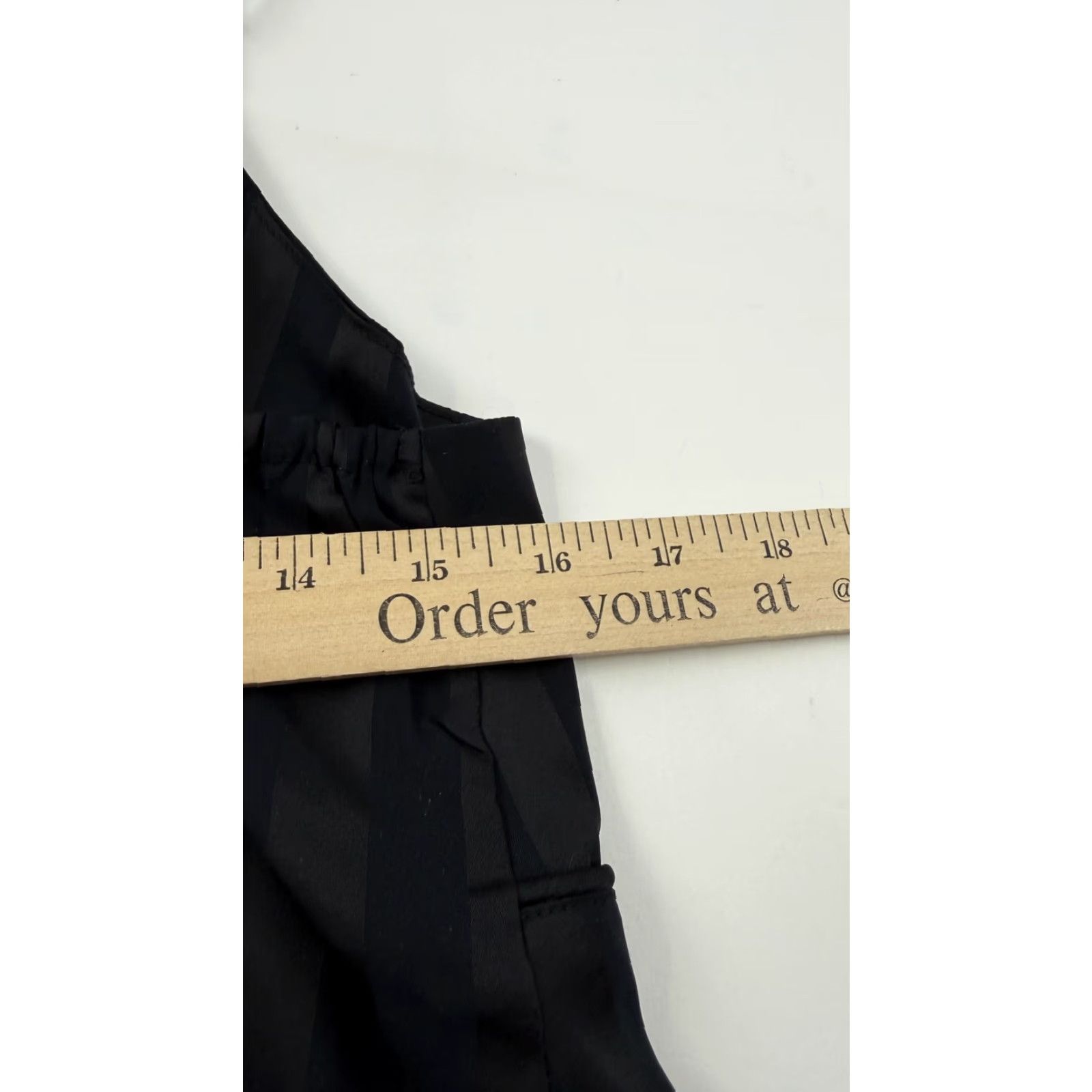 Abercrombie & Fitch Abercrombie & Fitch Sleepwear Camisole Womens Medium Black Striped Satin Top Size M / US 6-8 / IT 42-44 - 7 Thumbnail